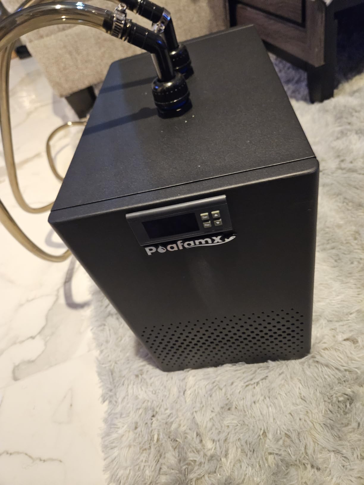 Poafamx Aquarium Chiller 26gal, 1/13 HP Small Water Chiller for Axolotl | Fish Tank Cooler with Quiet Compressor for 20-30 Gallon Saltwater Freshwater Coral Jellyfish Hydroponic 110V customer photo 1