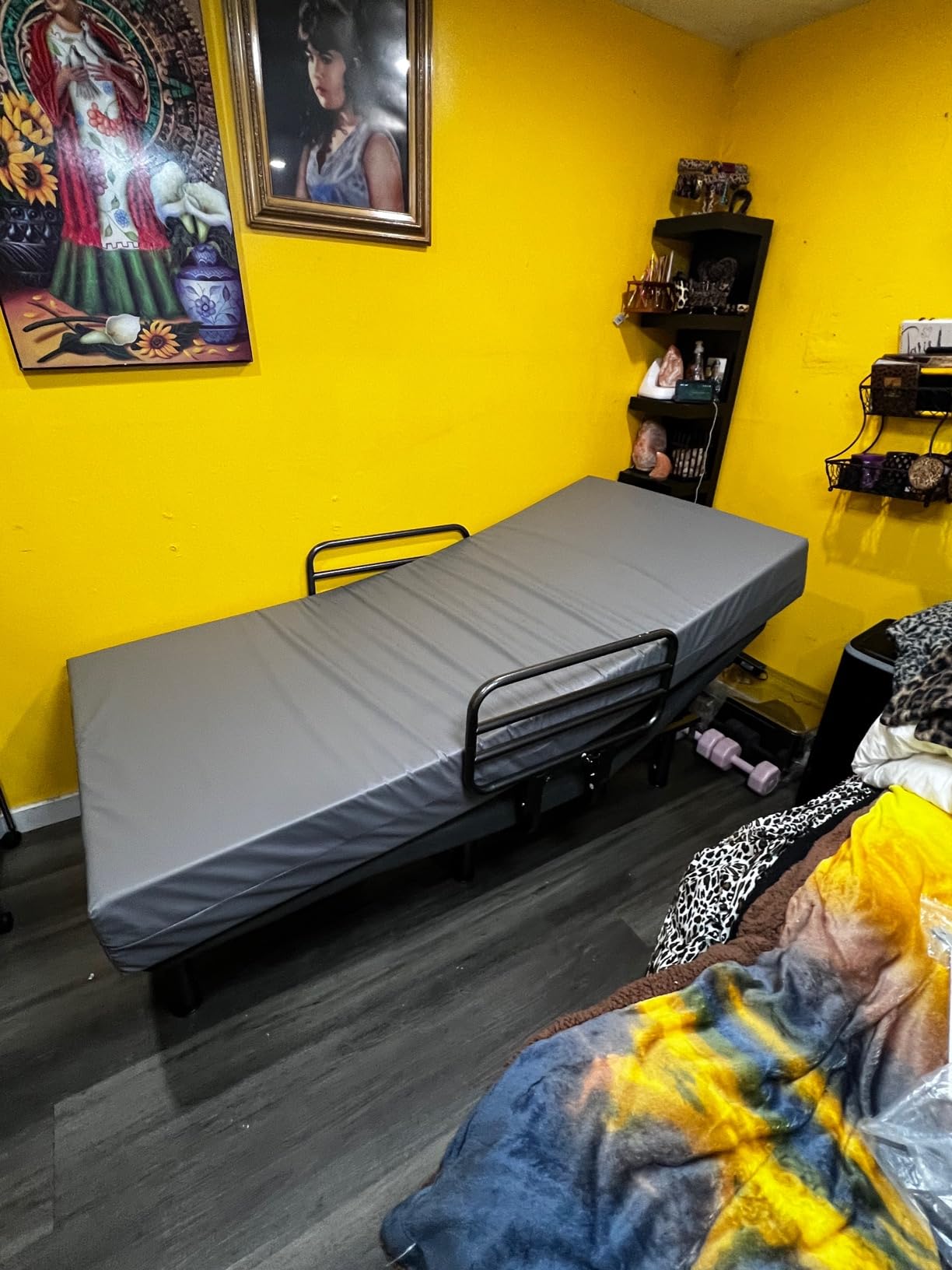 Home Care Electric Adjustable Bed Frame with Safety Rail, Twin XL | Safety Rail Included, Easier Bed Entry & Exit, 3 Adjustable Leg Heights, Under-Bed Nightlight, Wireless Head & Foot Incline customer photo 2