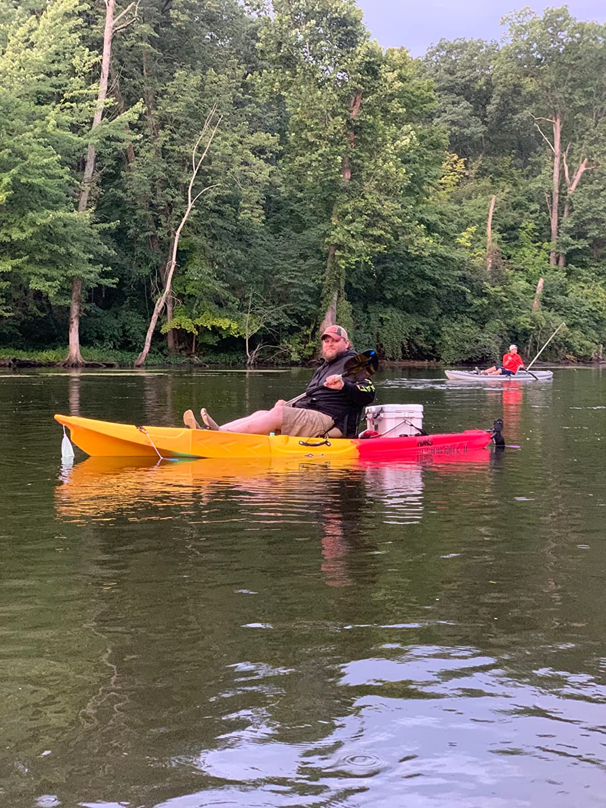 BKC Brooklyn 11.5 Pro Sit-on-Top Single Fishing Kayak, 550 lb | 550 lb capacity, stable pro hull, rudder steering, adjustable seat, dry hatches, rod holders, for lakes and rivers customer photo 2