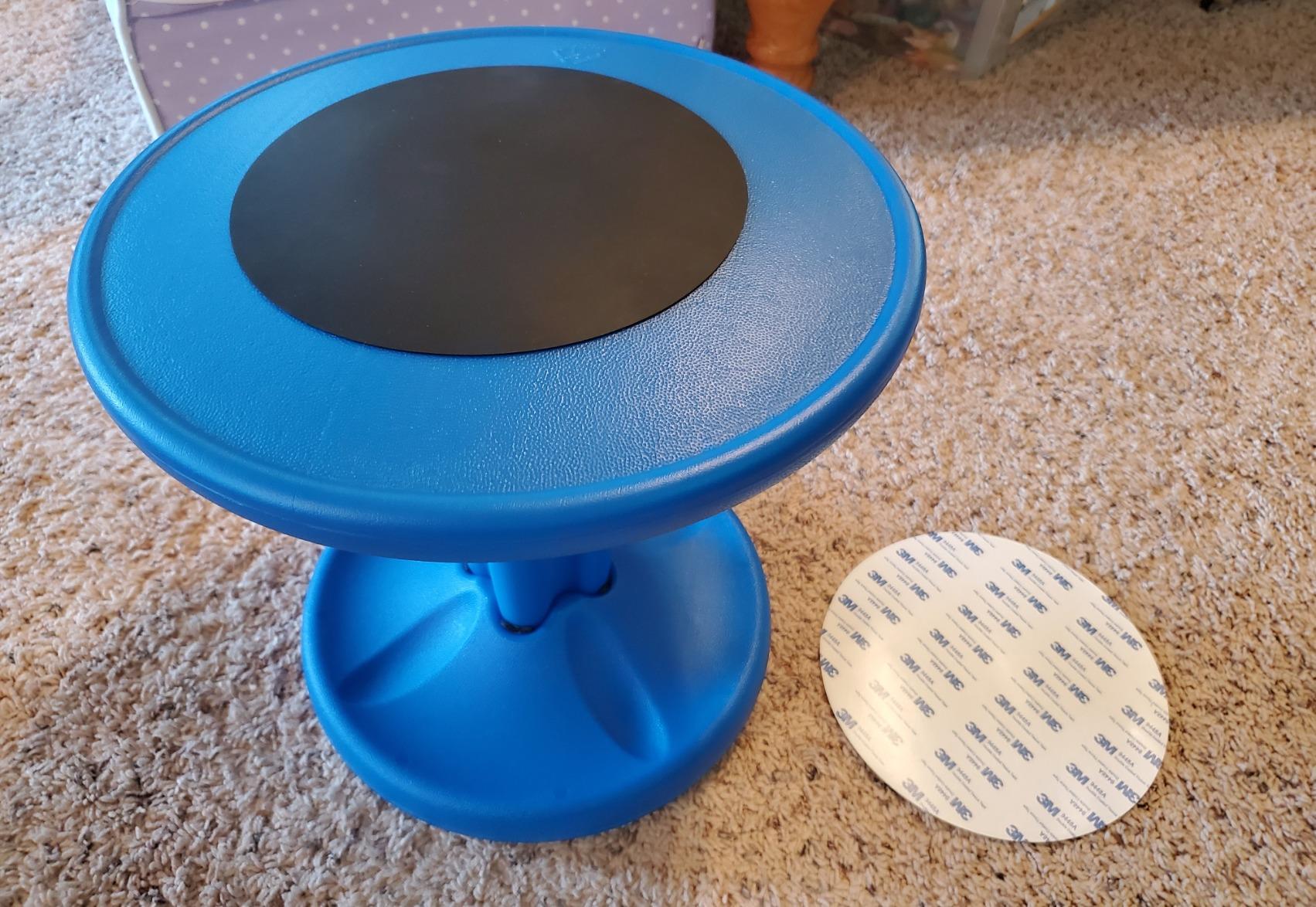 Kore Preschool Wobble Stool, Ages 4-5, 12in, Teal | Anti-tip base; antimicrobial protection; Made in USA; wiggle chair for classroom & home customer photo 1
