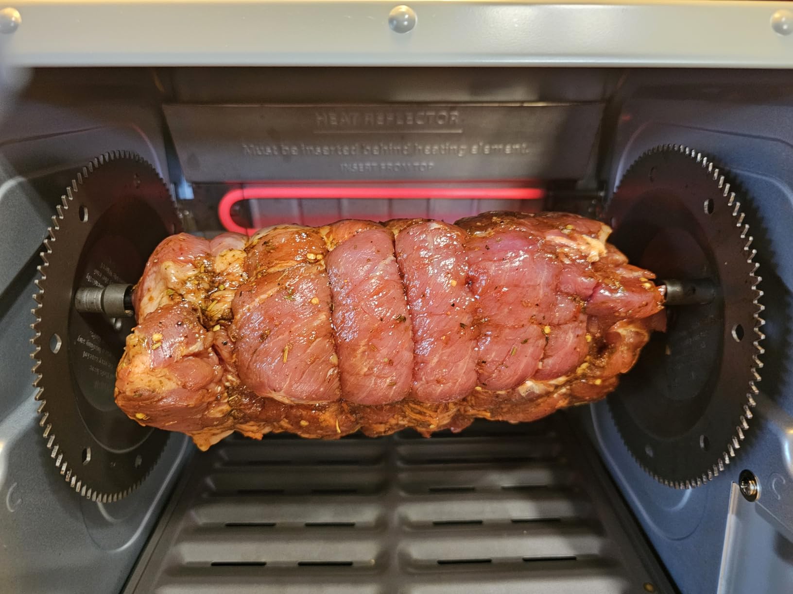 Ronco 6000 Platinum Digital Countertop Rotisserie Oven, 12-lb Capacity | Rotisserie chicken cooks perfectly, 3 functions - rotisserie, sear, no-heat rotation; basket included; auto shutoff customer photo 2