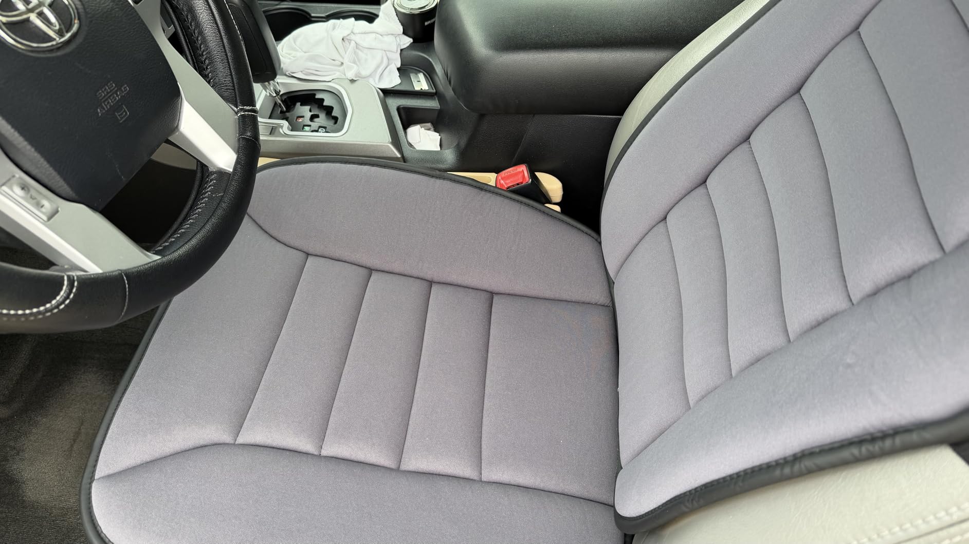 kingphenix Car Seat Cushion with Back Support Pillow, Memory Foam, Black customer photo 2