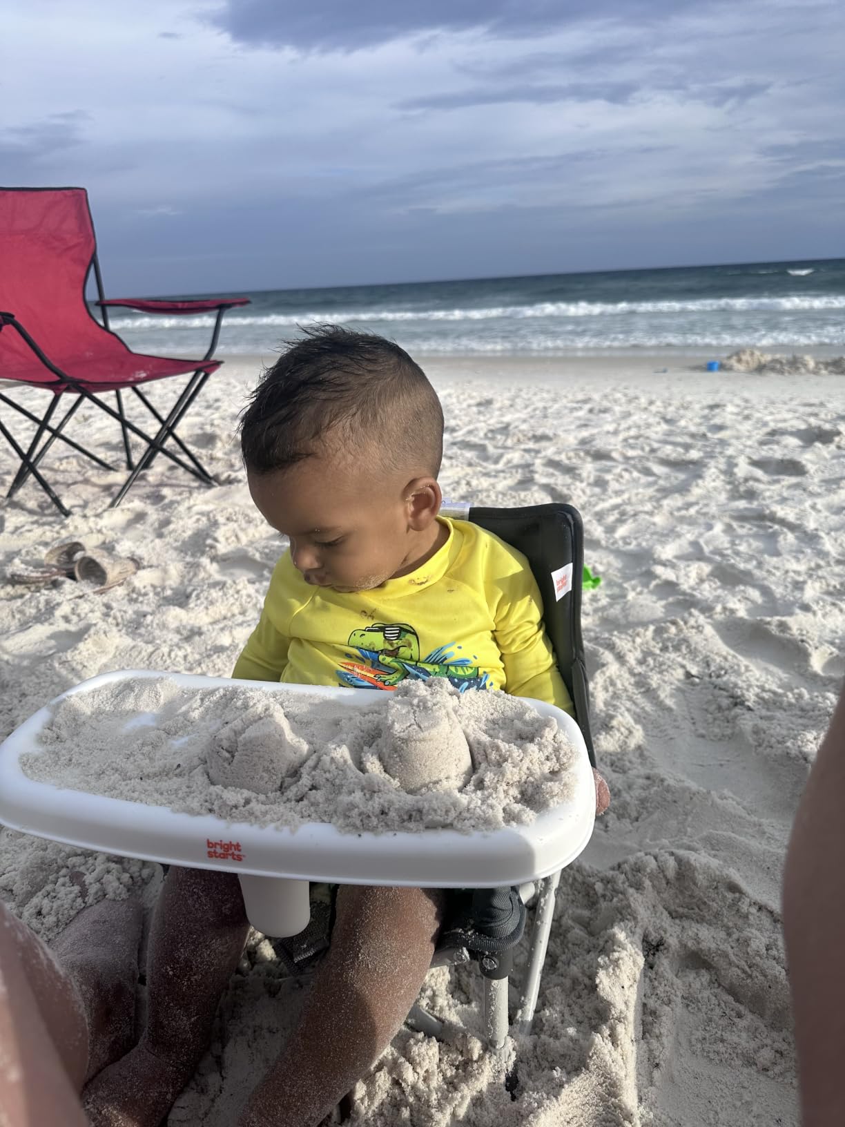 Bright Starts Pop 'N Sit Portable Booster, Indoor/Outdoor Use, Floor Seat with Feeding Tray, Teal, 6 Mos - 3 Yrs customer photo 1