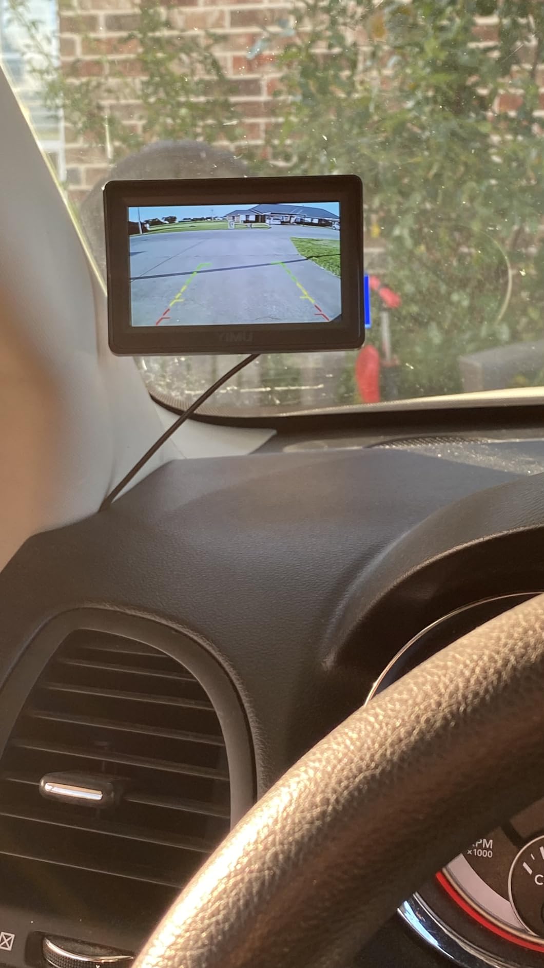 YIMU Backup Camera System with License Plate Backup Reverse Camera, Easy Installation, Plug & Play, DIY Guide Lines, 150° Wide Angle, Night Vision, IP69K Waterproof, Optional Dual Bracket K4302 customer photo 2