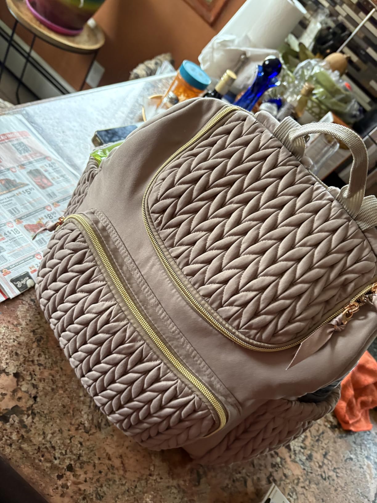 mommore Diaper Bag Backpack, Large Travel Baby Bag for Daily Essentials | Stylish Diaper Backpack for Toddler, Insulated Pockets, Changing Pad & Stroller Straps for Outdoor Trip customer photo 2