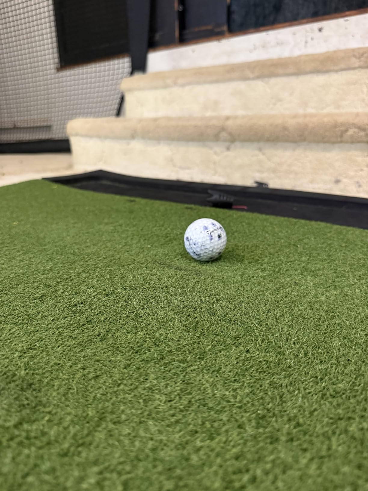 Integrated Golf Hitting Mat with Ball Tray, Thickening Golf Mats Practice Outdoor & Indoor Artificial Turf Matt with 3 Tees customer photo 1