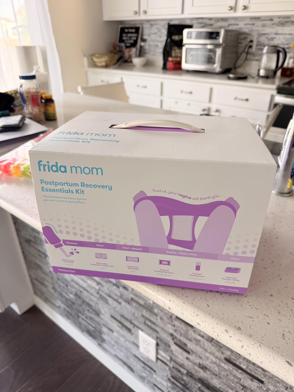 Frida Mom 11pc Postpartum Essentials Kit, Hospital Bag Basics for New Mom | Disposable Underwear, Ice Maxi Pads, Perineal Healing Foam, 24 Pad Liners & Peri Bottle for New Moms customer photo 1