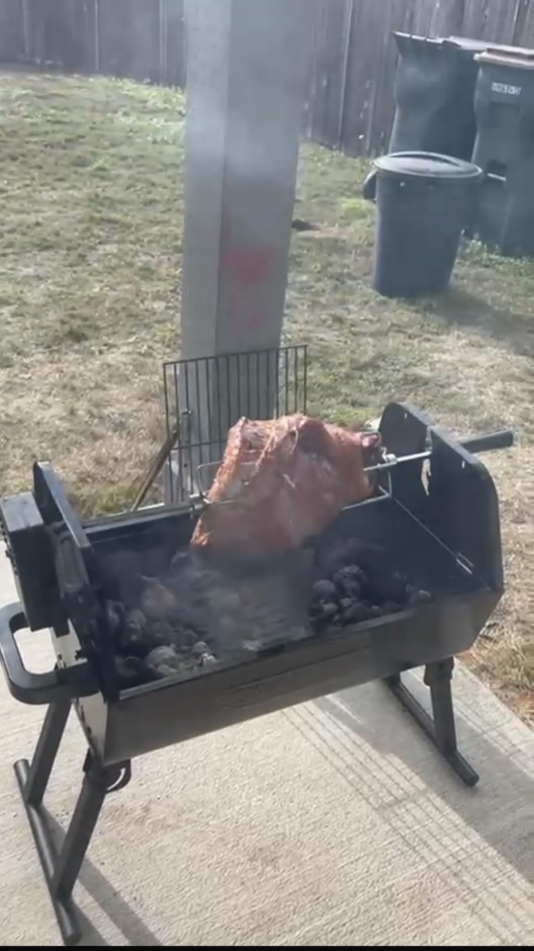 BRANDMAN GRILLS SINCE 1987 2 in 1 Portable Charcoal BBQ Rotisserie Grill | Motorized Kit 21 Inch Folding BBQ Grill 3 Level Height Lightweight for Backyard Outdoor Camping customer photo 1