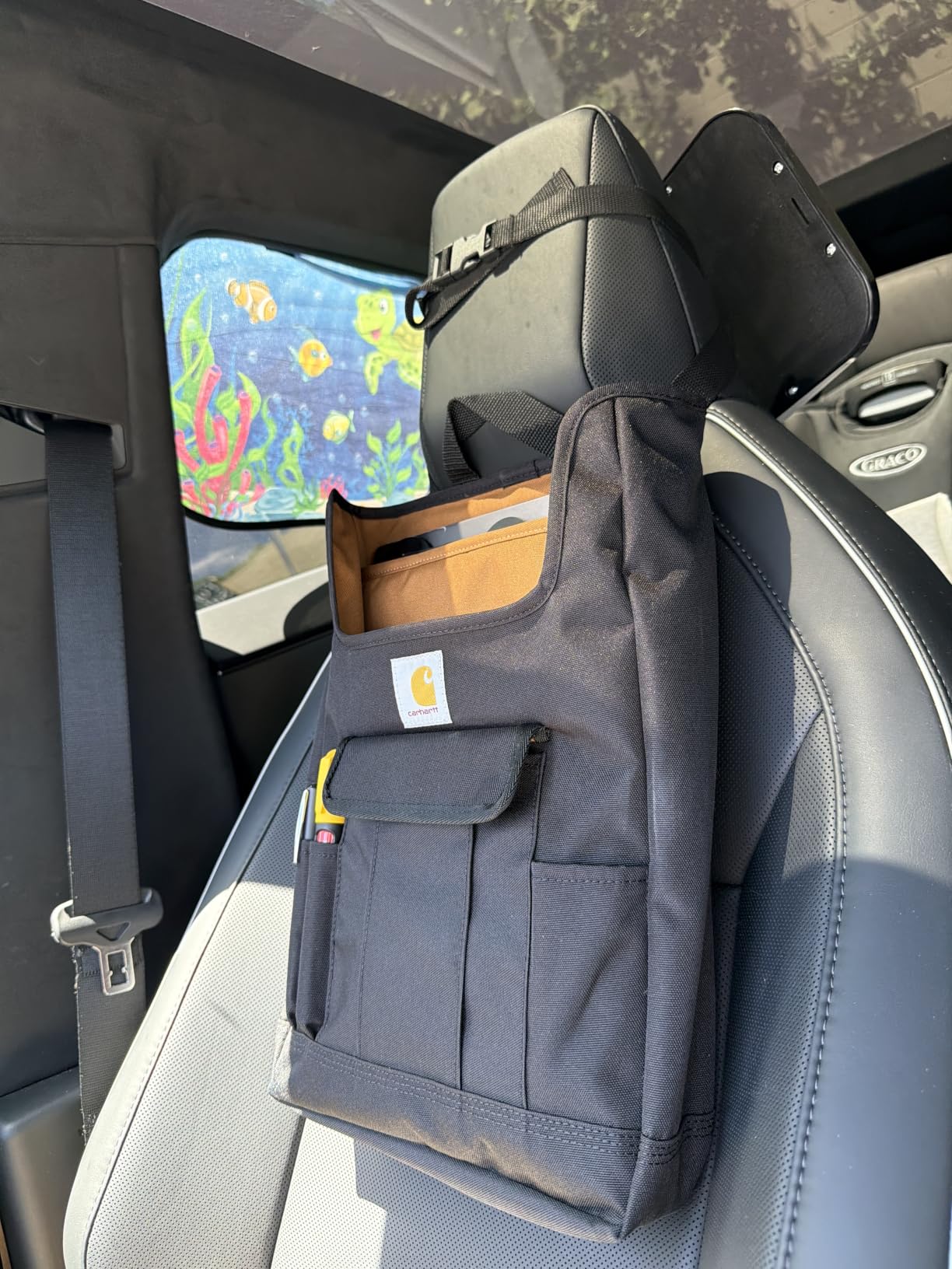 Carhartt Seat Organizer Black | Front, Passenger Seat Storage & Organization for Books, Files, Folders, Laptop & More customer photo 2