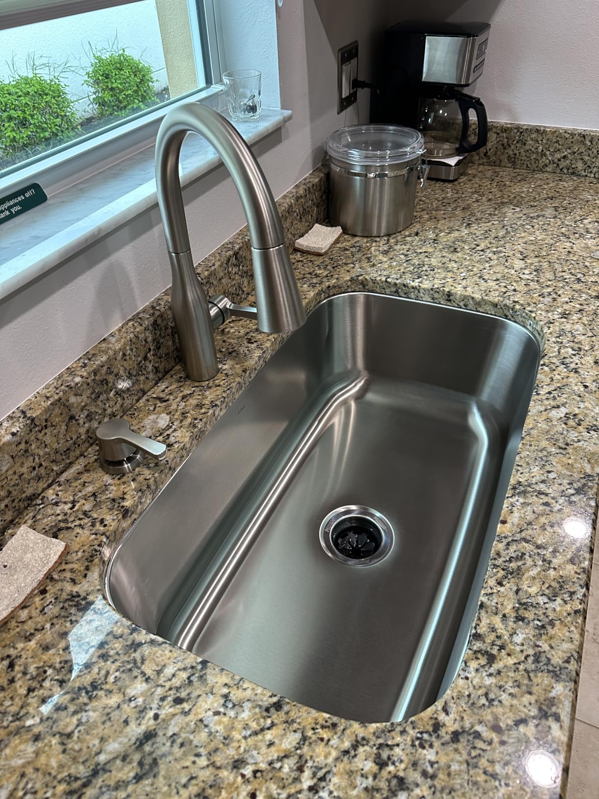 KRAUS Stainless Steel 32 in 18 Gauge Undermount Kitchen Sink KBU44 | 18-gauge T304 stainless steel, rear-set drain, rounded corners for easy cleaning, NoiseDefend soundproofing customer photo 1