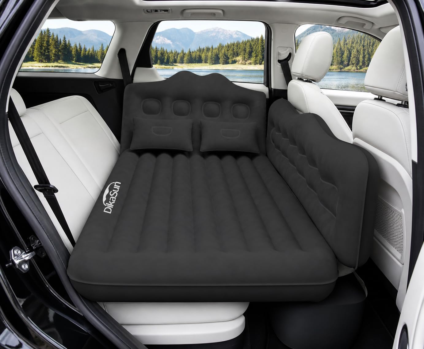 Car Air Mattress, Inflatable SUV Truck Camping Mattress for Back Seat, Thickened Travel Car Bed Sleeping Pad with Air Pump 2 Pillows customer photo 2