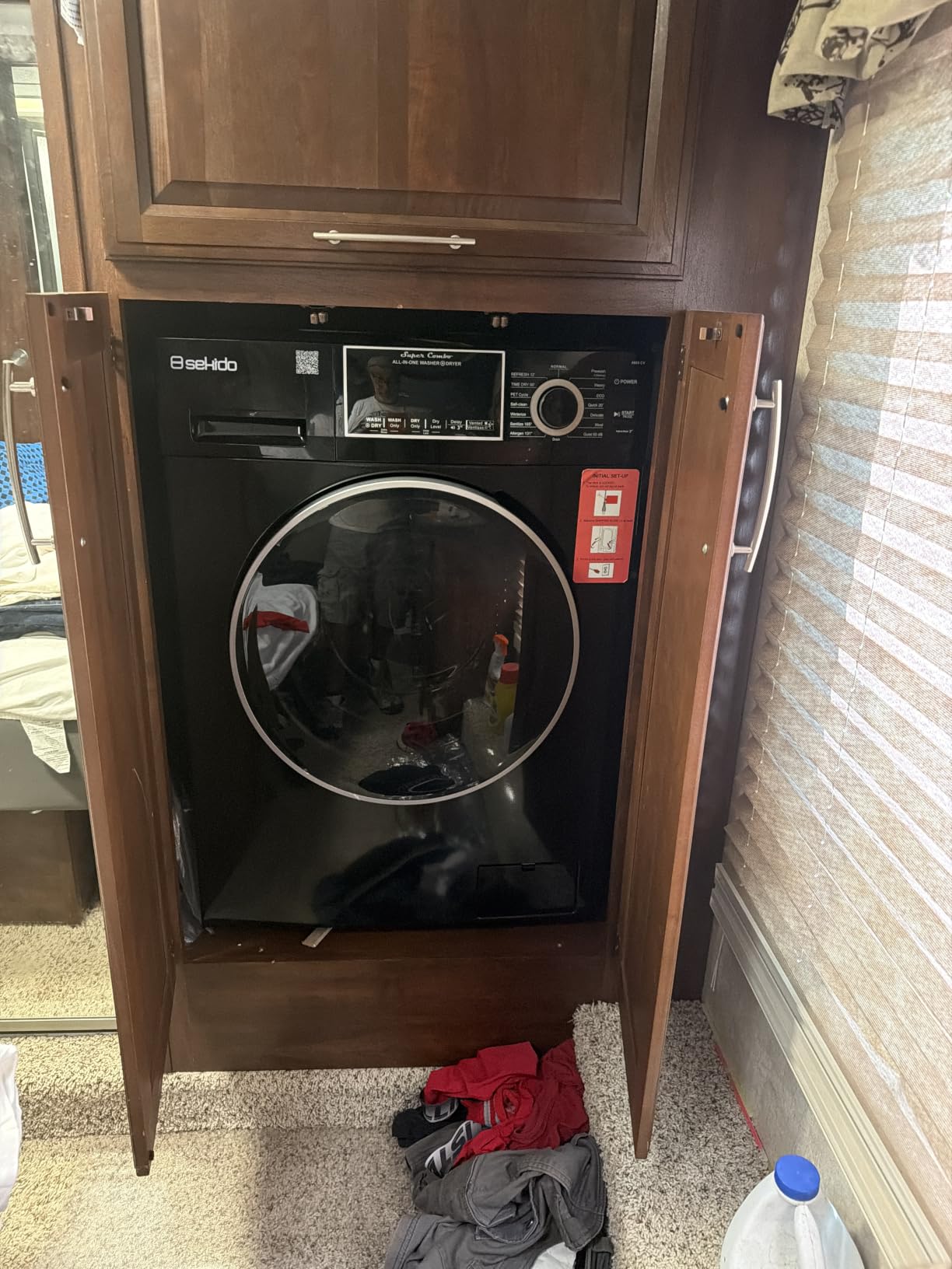 Sekido All-in-One Washer Dryer VENTLESS/VENTED PET cycle 1.62cf/15lbs 110V (Black) customer photo 1