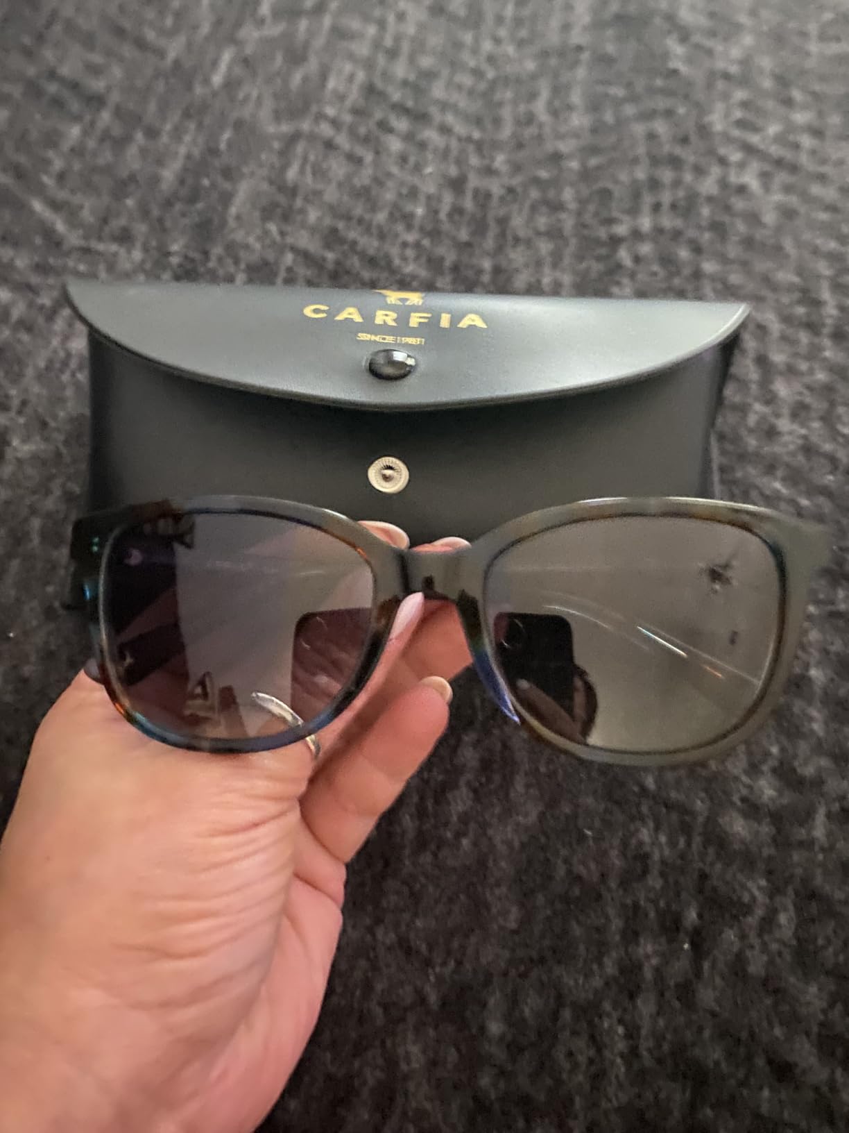 CARFIA Designer Acetate Womens Polarized Sunglasses Fit Most Face Shapes Trendy Shades UV Protection Hypoallergenic Handmade customer photo 1