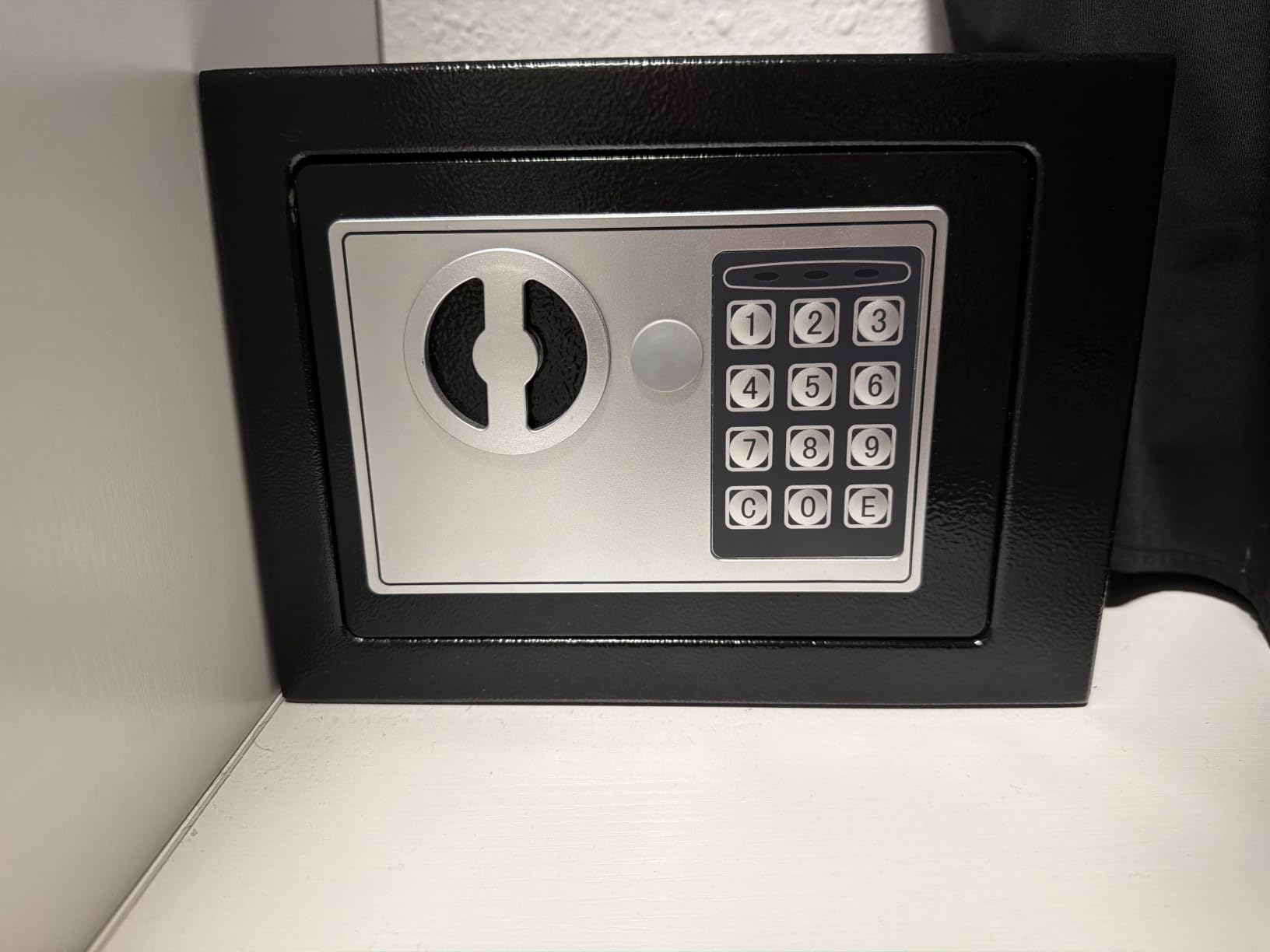 Digital Electronic Money Safe, Steel Security Lock Box with Keypad, Office Hotel Business Jewelry Gun Cash Safe, 0.23 Cubic Feet, 9.06
