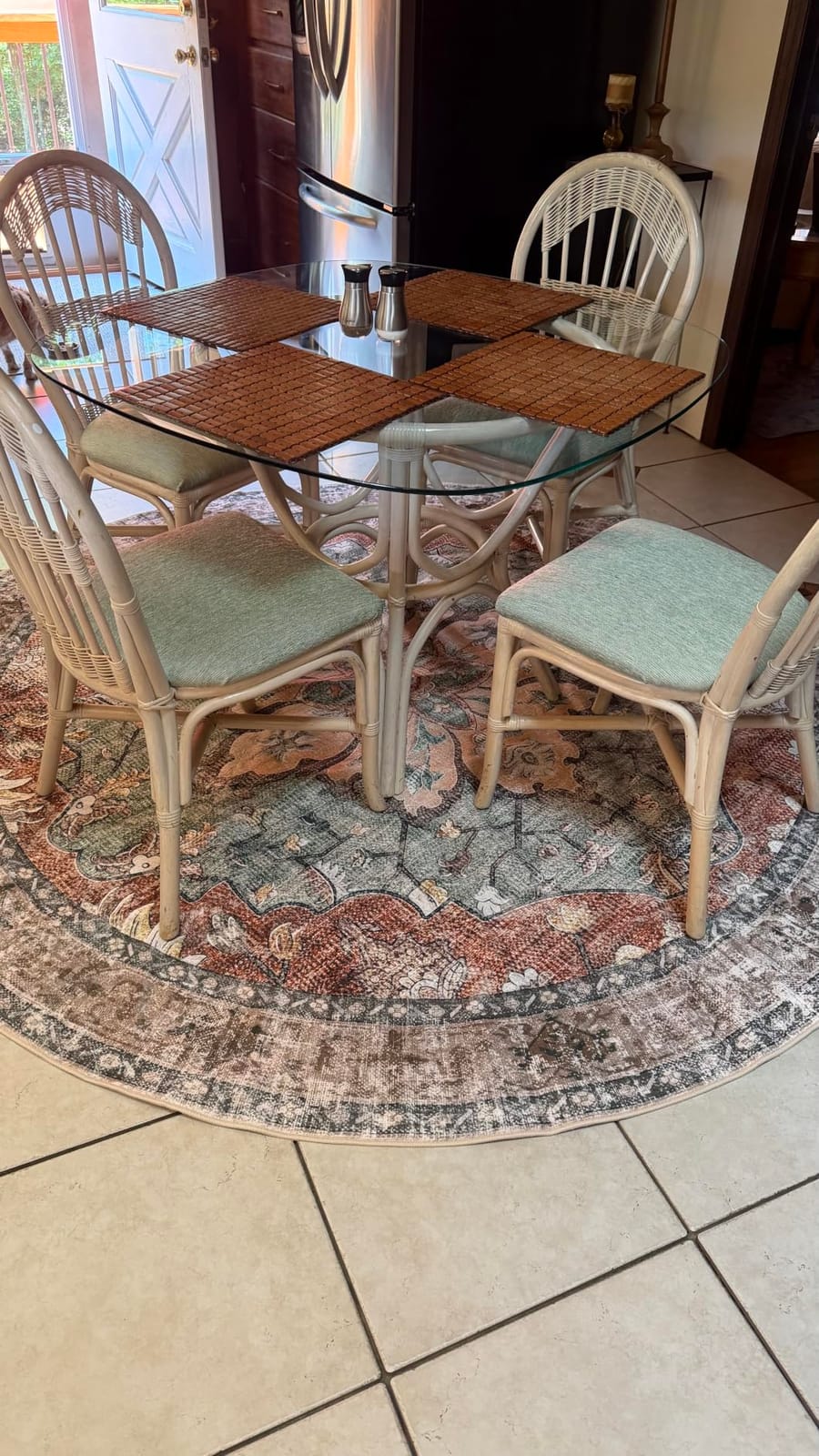 RELEANY Washable Area Rug, Runner 2'x6', Brick/Brown/Green, Non-Slip, Water Repellent, Pet Friendly, Easy to Clean, Vintage Floral Boho Decor for Kitchen Entry Bedroom Bedside Laundry customer photo 1
