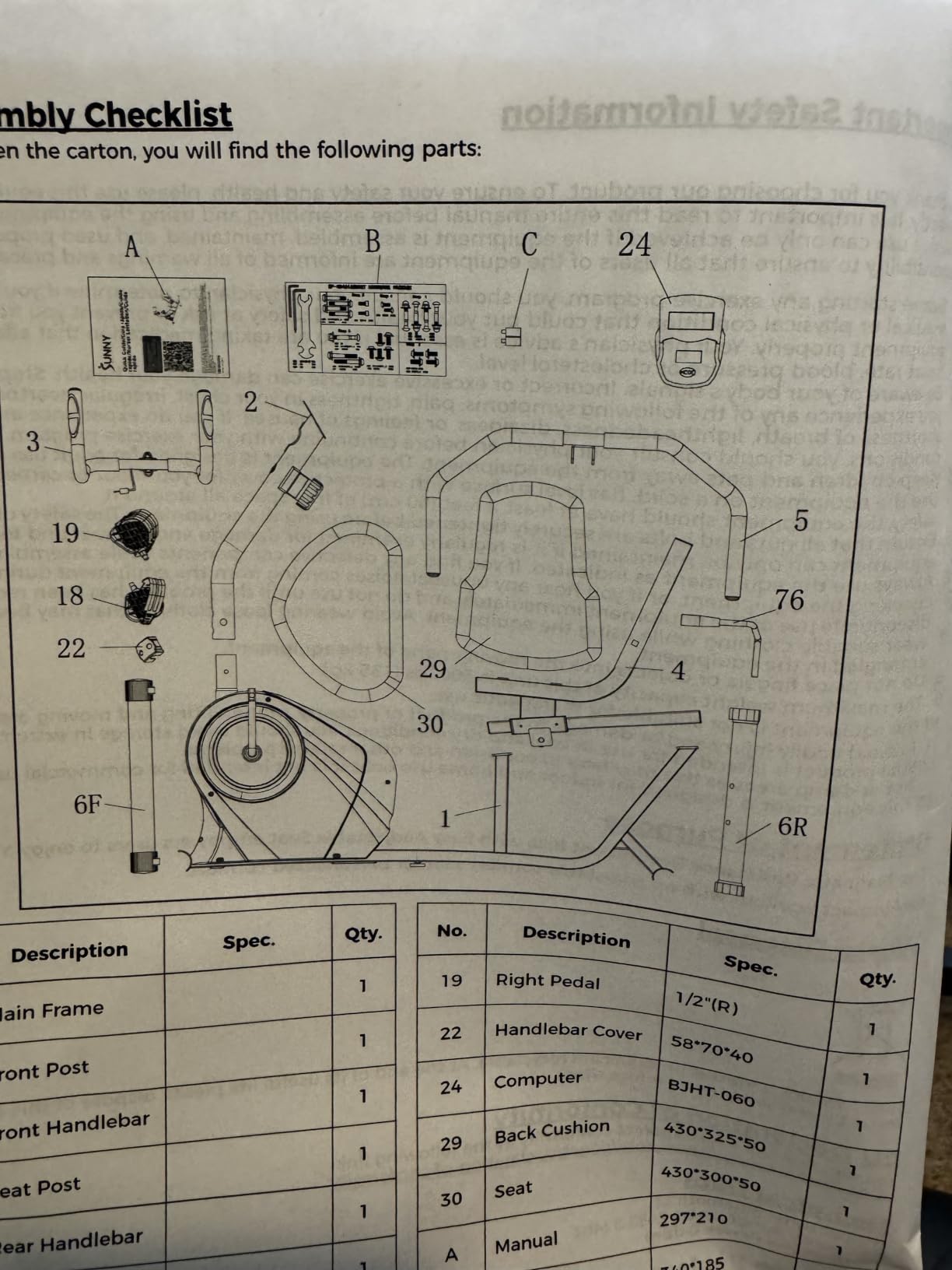 Sunny Health & Fitness Smart Recumbent Bike, Wide Cushioned Seat & Back, Indoor Cycling Machine for Adult/Seniors Home Exercise, Free SunnyFit App Connection customer photo 2