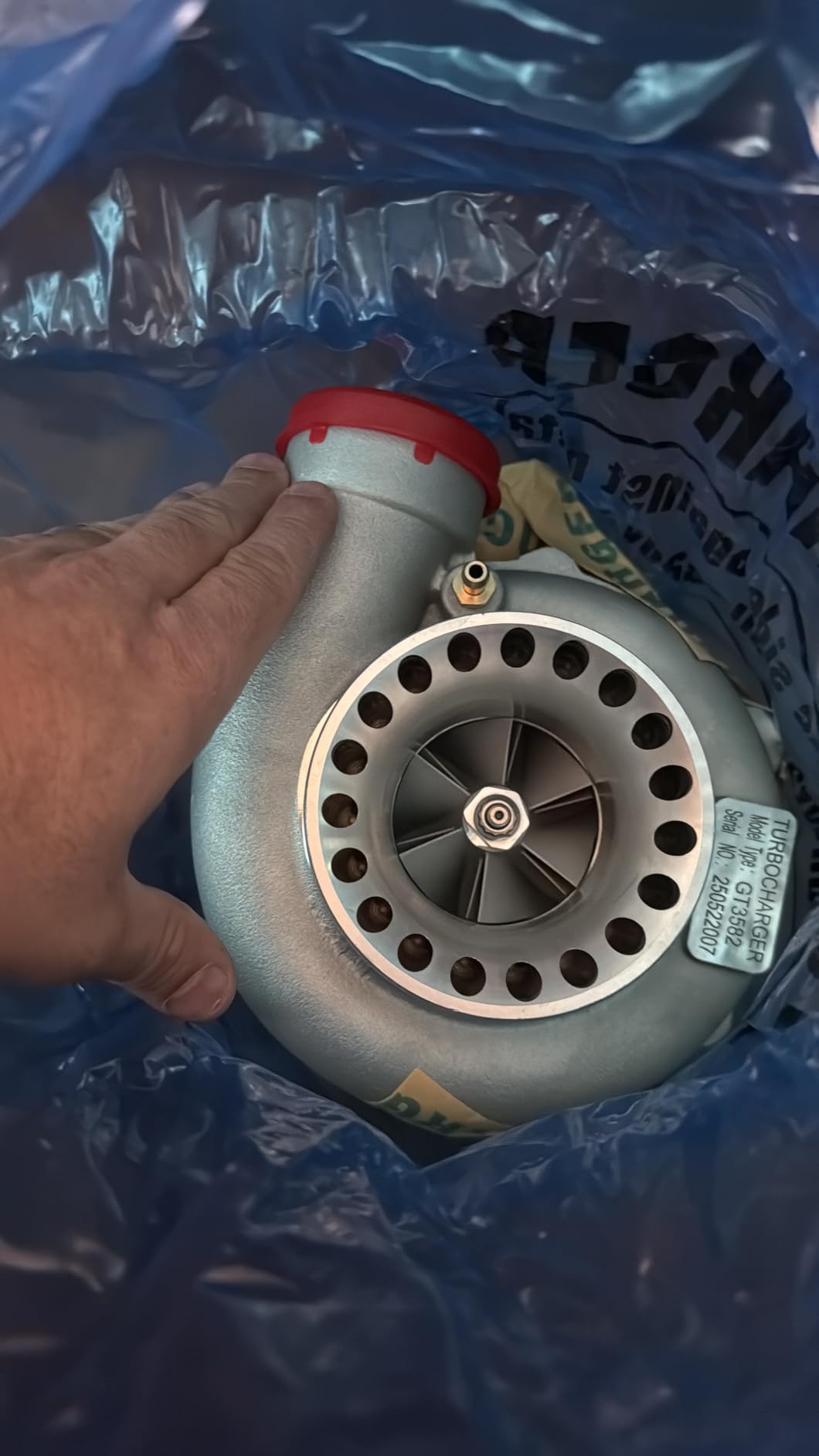 T3 T4 Universal Turbo Turbocharger Compatible with T3/T4 T04E 0.57 A/R 48.1 TRIM 400+HP Boost Stage III Charger 1.5L-2.5L Engine Replaces Part customer photo 1