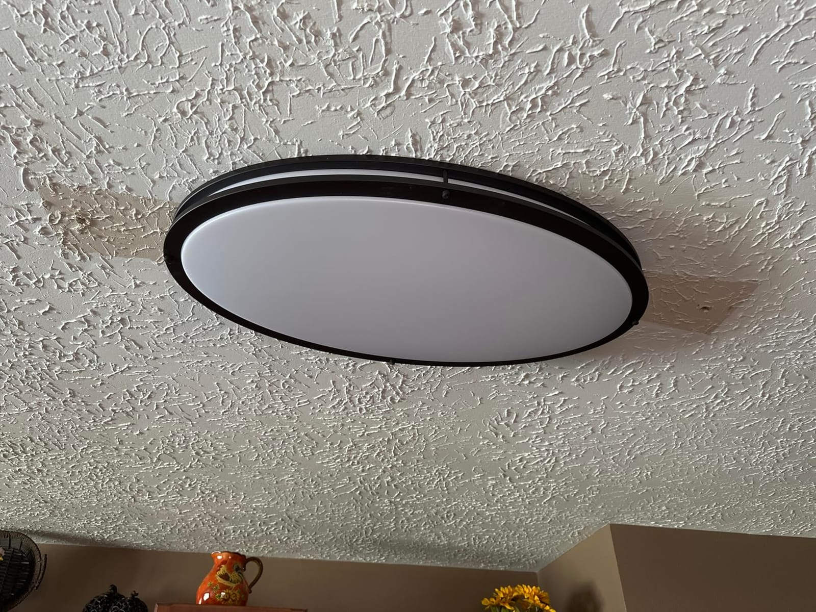 32In Oval LED Flush Mount Ceiling Light for Kitchen, 50W 3CCT | 3500K/4000K/5000K, Large LED Ceiling Light Fixture for Living Room, Dimmable for Dining Room/Laundry/Hallway, ORB customer photo 1