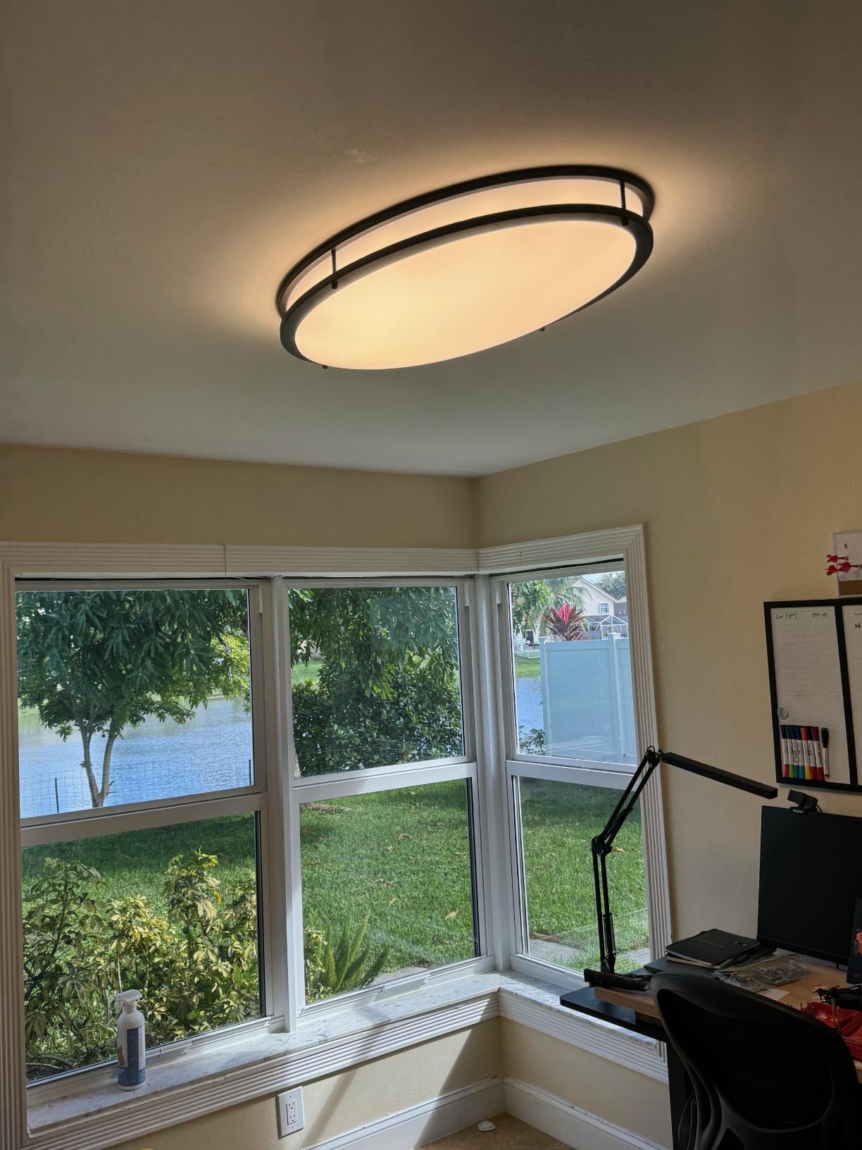 32In Oval LED Flush Mount Ceiling Light for Kitchen, 50W 3CCT | 3500K/4000K/5000K, Large LED Ceiling Light Fixture for Living Room, Dimmable for Dining Room/Laundry/Hallway, ORB customer photo 2