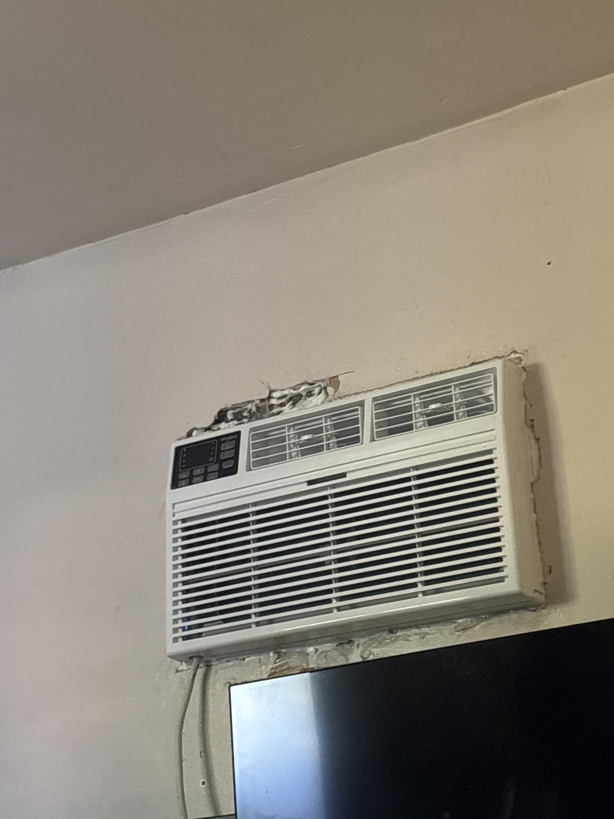 Whirlpool 10,000 BTU Through the Wall Air Conditioner, 115V, Cools up to 450 Sq. Ft. for Living Room, Bedroom, Kitchen with Dehumidifier and Remote Control, White customer photo 1