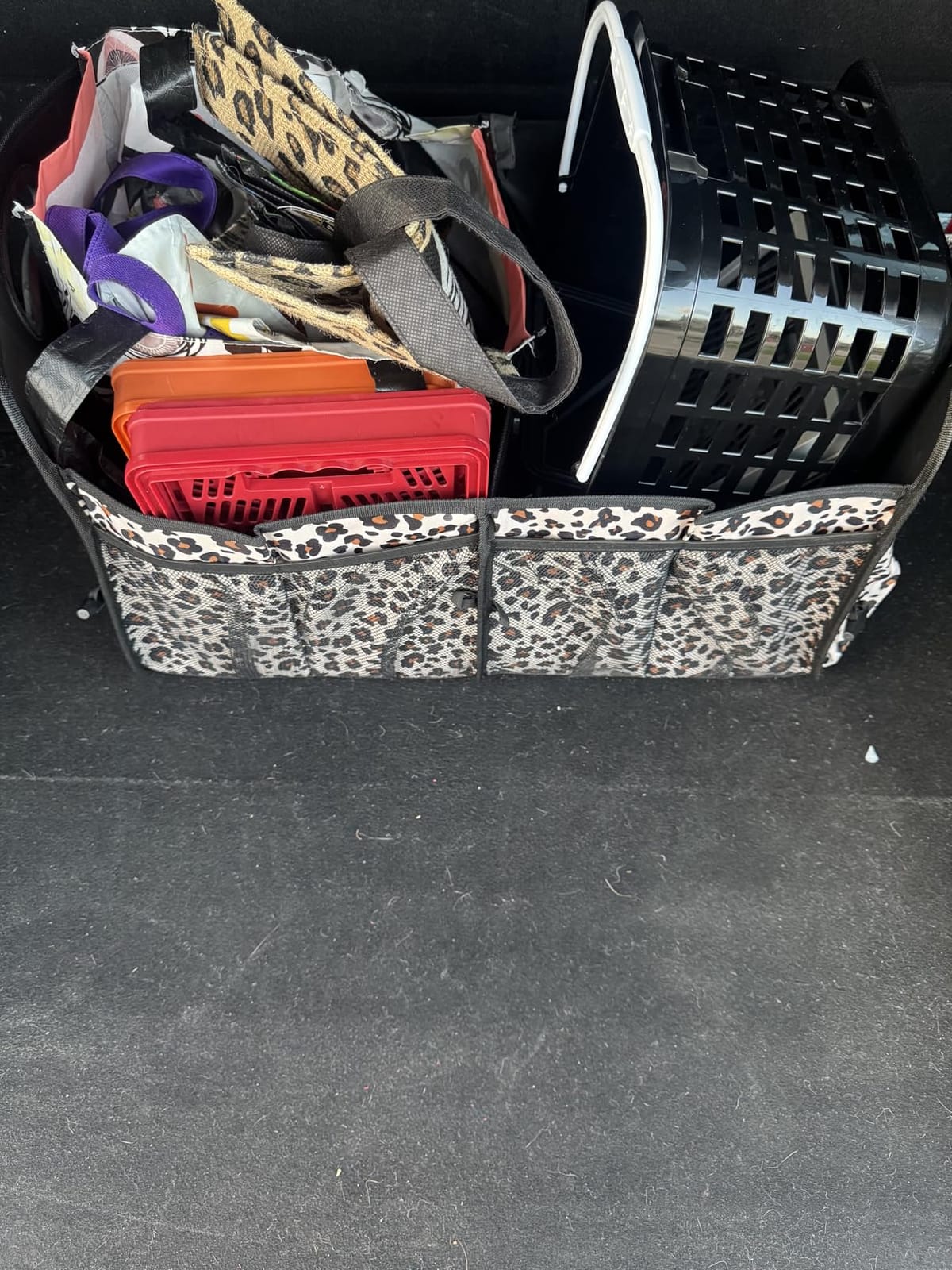 Femuar Car Trunk Organizer - Collapsible Car Storage for SUV/Jeep/Sedan | Large Capacity Waterproof, 600D Oxford, 2 Compartments customer photo 1