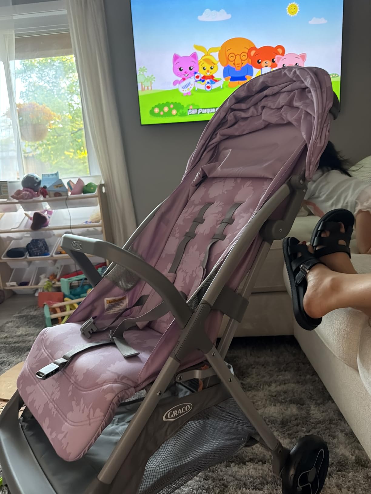 Graco Ready2Jet Compact Stroller Overhead Friendly Compact Travel Stroller with Automatic Fold, Kingston customer photo 2