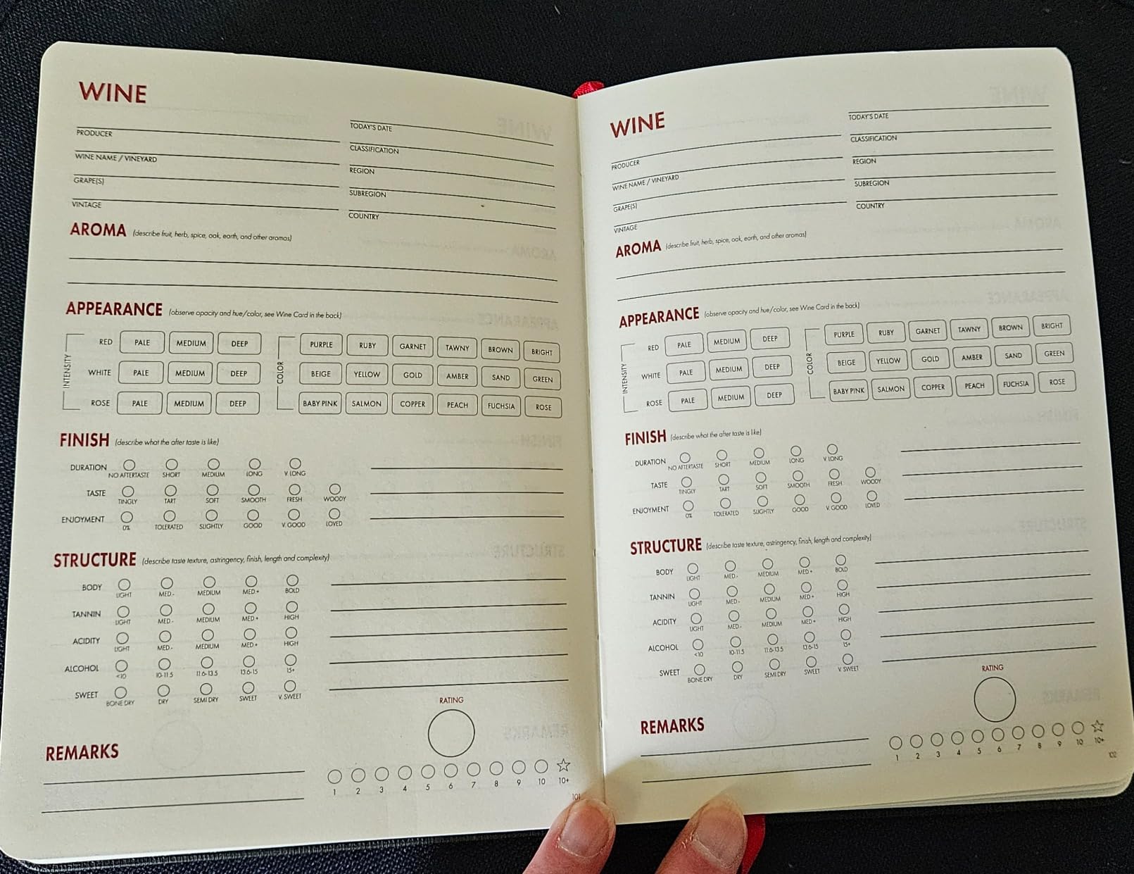Wine Tasting Journal Guided Tasting Notes Book & Checklist (5
