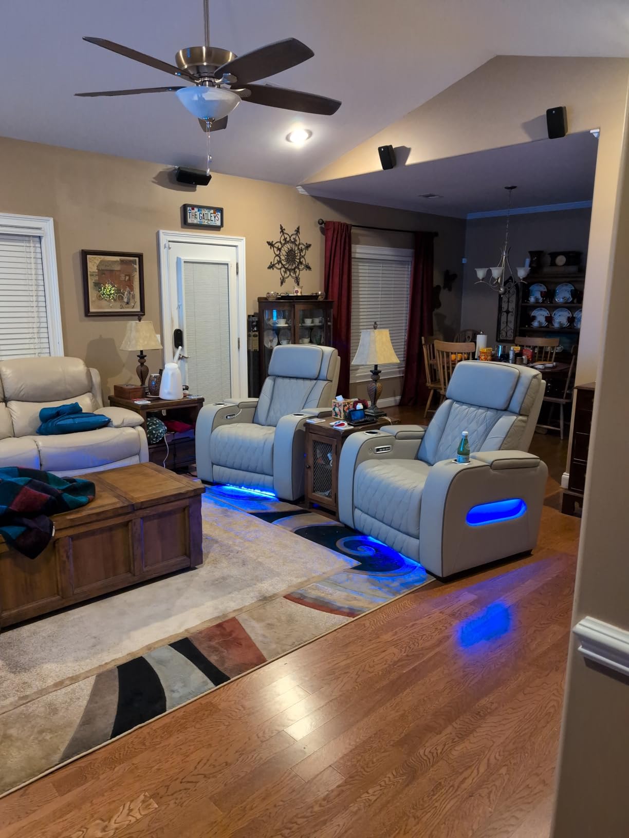 Signature Design by Ashley Leather Power Recliner Chair, Zero Gravity | Air Massage and Heat, Extended Ottoman, Boyington Series customer photo 2