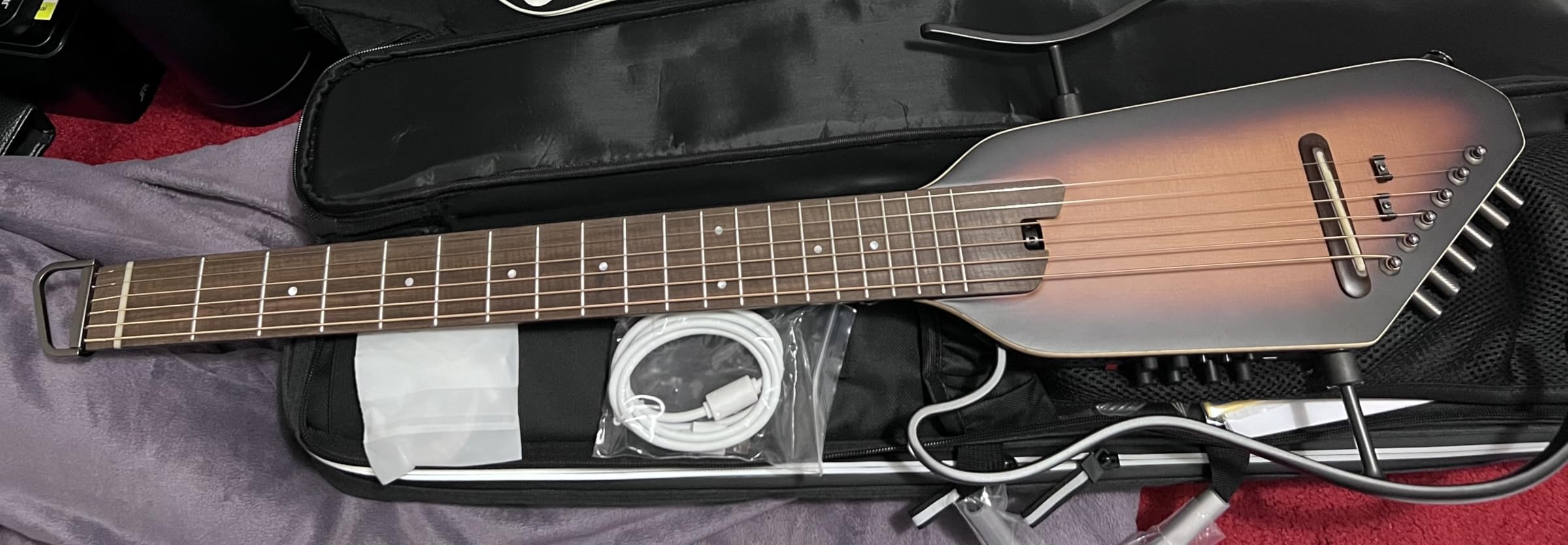 Donner HUSH I PRO Acoustic Electric Travel Guitar (Natural) | Portable Quiet Practice Guitar with Multiple Effect Modes Smart Guitarra Kit of Earphone, Gig Bag, Strap, Charging Cable customer photo 2