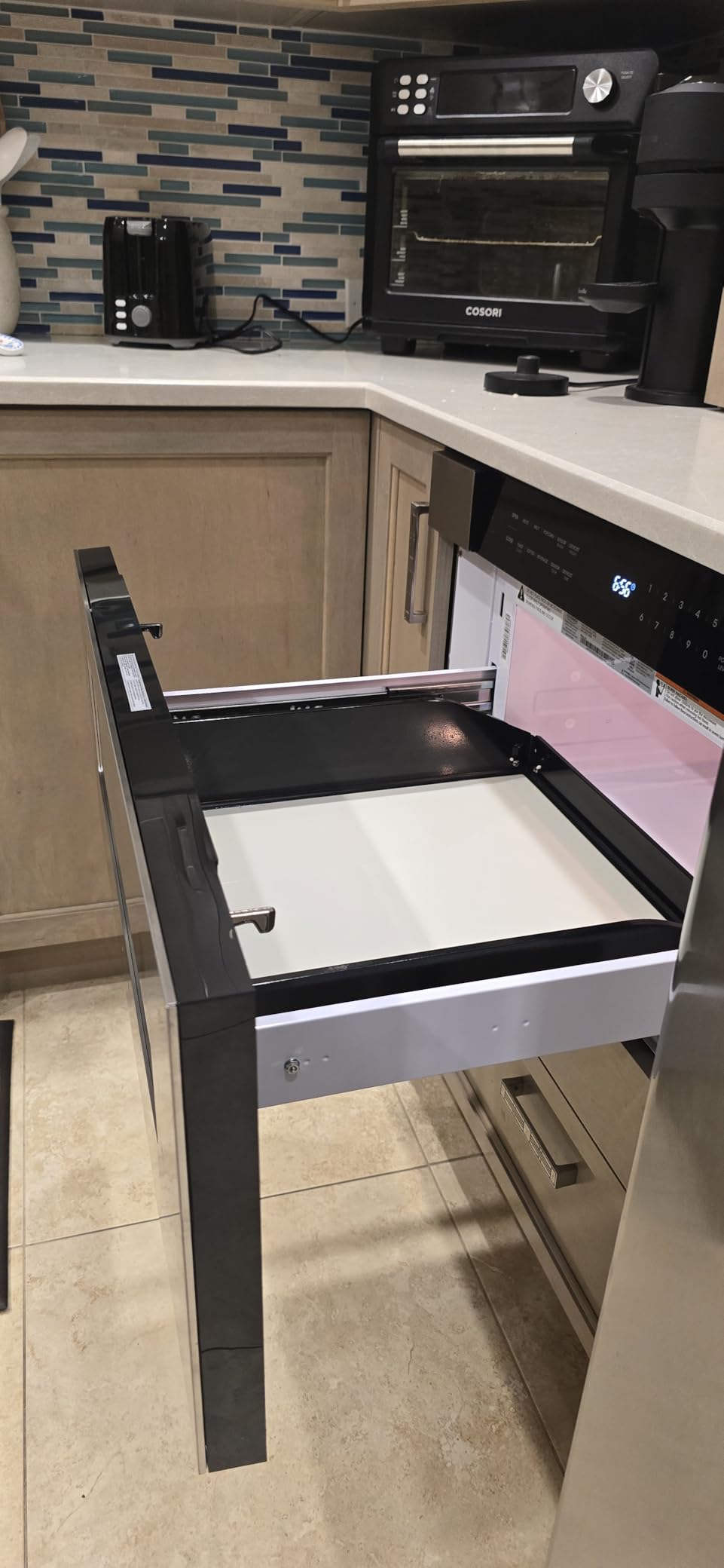 30 in. Haven Coll 1.2 cu. ft. Built-in Microwave Drawer, Stainless Steel | Cosmo COS-MWD3012NHSS Automatic Presets, Touch Controls, 10 Power Levels, 1000W, Defrost Functions, Child Lock Function customer photo 2
