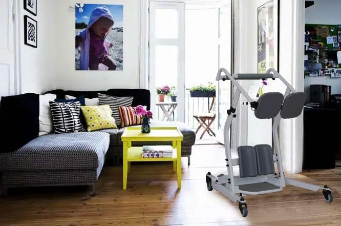 ELENKER Stand Assist Lift - Sit to Stand Lift Patient Transport Unit for Elderly - Adjustable seat Height and Base width customer photo 1
