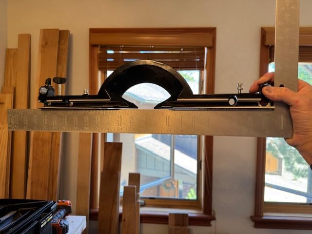DOVAMAN 12-Inch Dual-Bevel Sliding Compound Miter Saw, 15-Amp | 3800 RPM motor with laser guide, 4.2 x 13 in max cut, 0-45° bevel & miter cut and 9 positive stops. customer photo 2