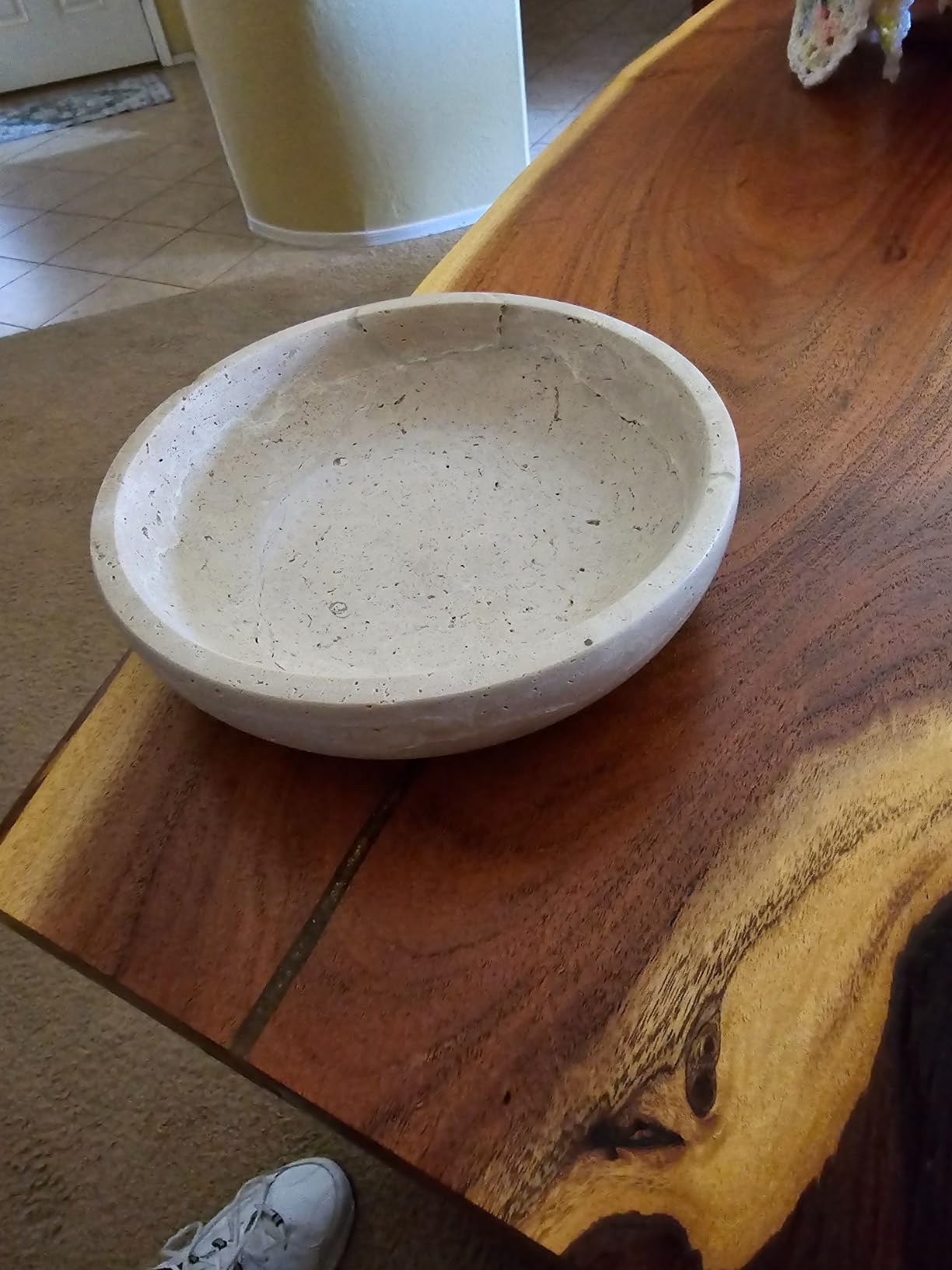 FNTSTICGOODS Travertine Decorative Bowl - 7.8
