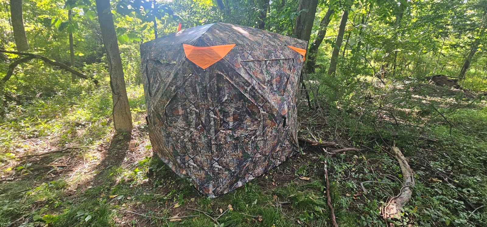 TIDEWE Hunting Blind 360 See Through, Pop Up Ground Blind with Large Door customer photo 2