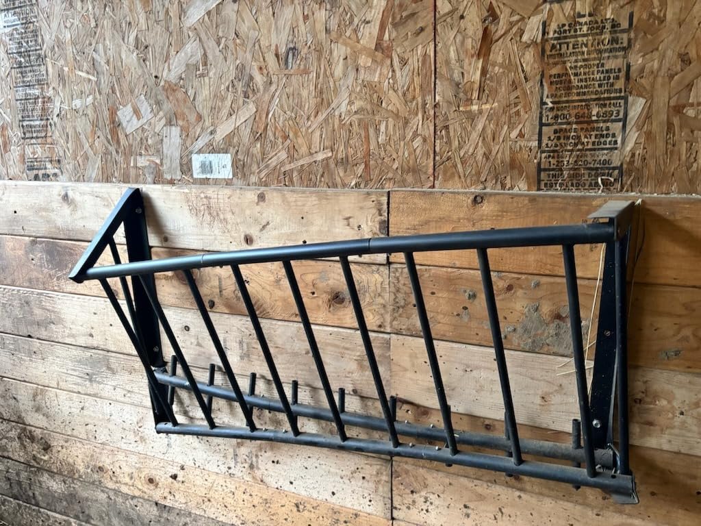 Wall Mount Hay Rack 25 Gallon | 40'' Long Livestock Hay Feeder Carbon Steel Hay Feeder for Sheep, Goats, Horses, Indoor Outdoor Uses customer photo 1