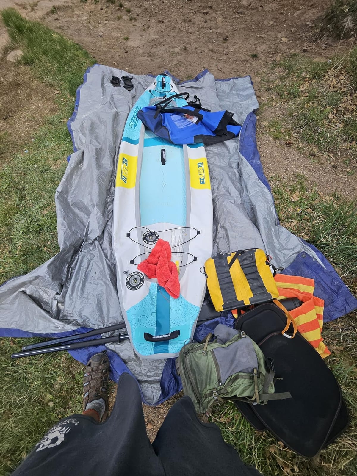 Sea Eagle EZLITE 10 Ultralight, All Woven, Drop Stitch, Rigid, High Performance, Easy Setup, 10' Solo Inflatable Kayak w/Backpack, Seat Paddle and Adjustable Footrests customer photo 2