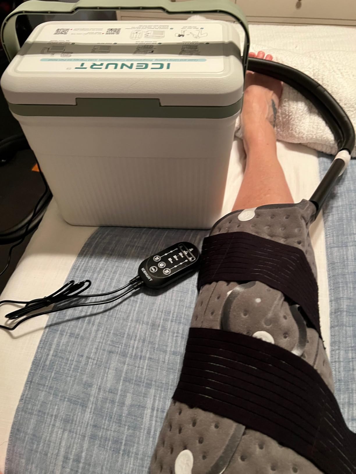 ICYTHRP Programmable Timer Ice Machine for Knee After Surgery w/Temp Disp | Cold Therapy Machine w/ Quiet Pump, Cold Therapy Pain Relief for ACL/TKR/Sports Training, Cryotherapy for Knee, Shoulder, Hip customer photo 2