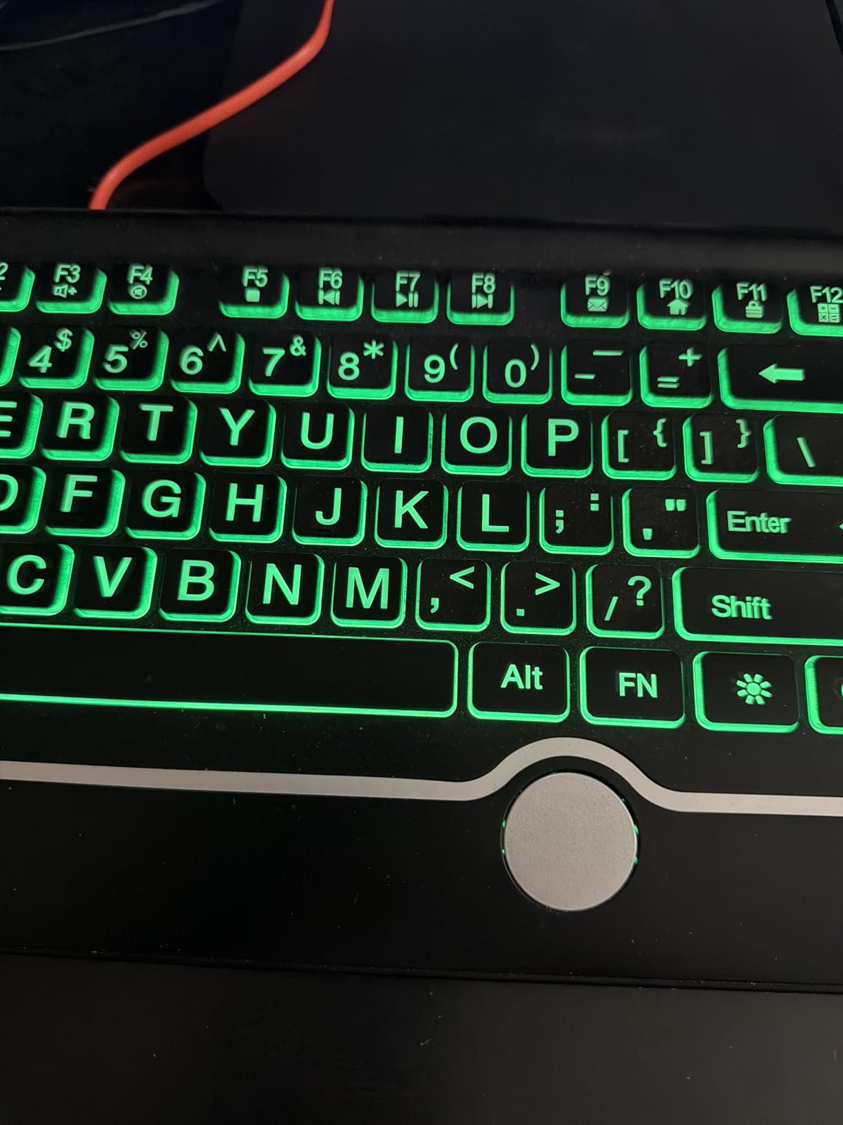 Large Print Backlit Computer Keyboard, 7-Color Backlit Keyboard with Wrist Rest, USB Plug-and-Play, Oversize Letters Keys Easy to See and Type, Wired Light Up Keyboards for Laptop, PC, Gaming customer photo 2