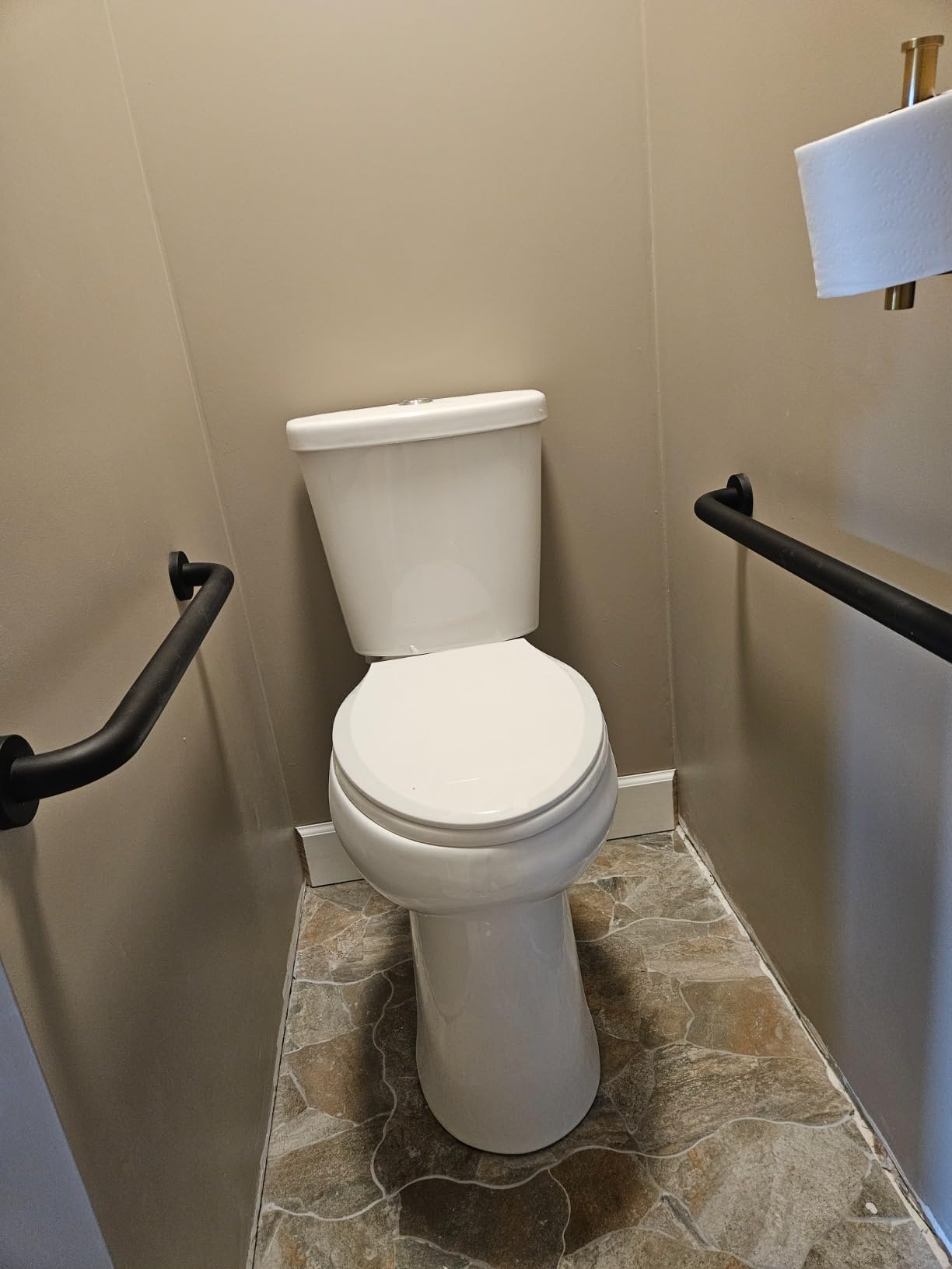 Miuara Elongated Tall Toilet 19 Inch for Seniors - 1.1/1.6 GPF Dual Flush Two Piece ADA High Toilet for Bathroom, 19 Inch Bowl Height, 20 Inch Seat Height, 12 Inch Rough In, Glossy White customer photo 2
