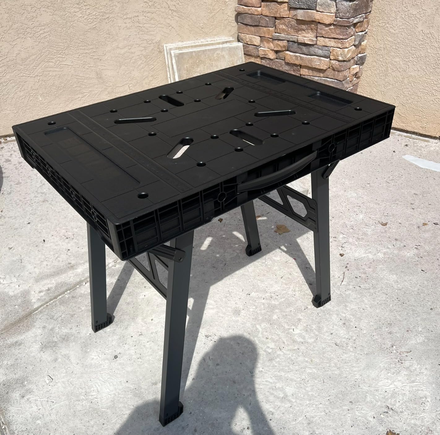 Portable Workbench, Folding Worktable, 1650lbs Capacity, Black | 34