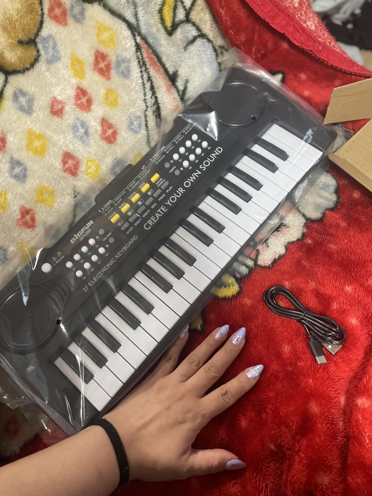 Raimy 37 Keys Electronic Keyboard Piano for Kids 3-9 Year Old | Early Learning Educational Portable Musical Instrument Toy customer photo 2