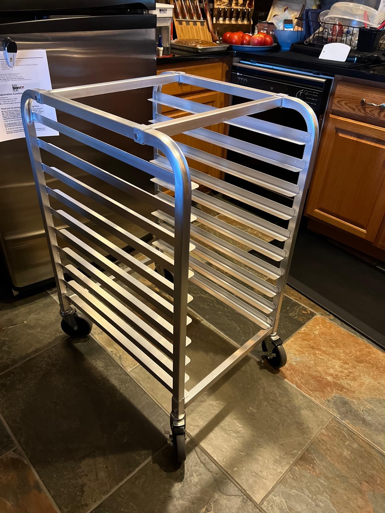 Profeeshaw 20-Tier Bun Pan Rack, Aluminum Sheet Pan Bakers Rack with Wheels customer photo 1
