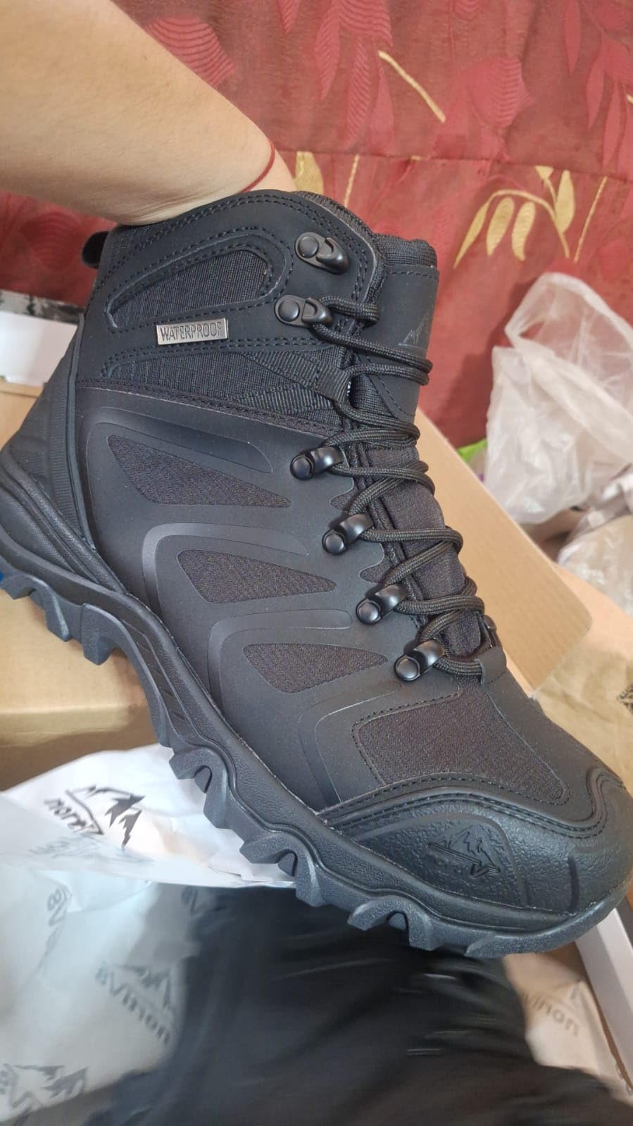 NORTIV 8 Waterproof Steel Toe Work Boots for Men | ASTM Safety Construction Boots Slip-resistant Outsole Comfortable & lightweight design All-day Wear ARMADILLO-STL customer photo 2