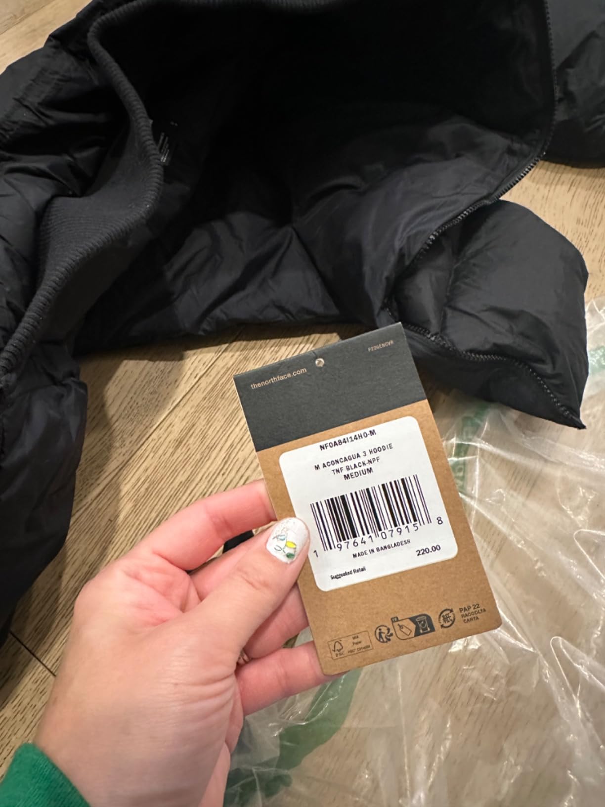 The North Face Men's Aconcagua 3 Hooded Jacket | Insulated, Wind & Water Resistant, Attached 3 Piece Hood With Cinch Cord customer photo 2