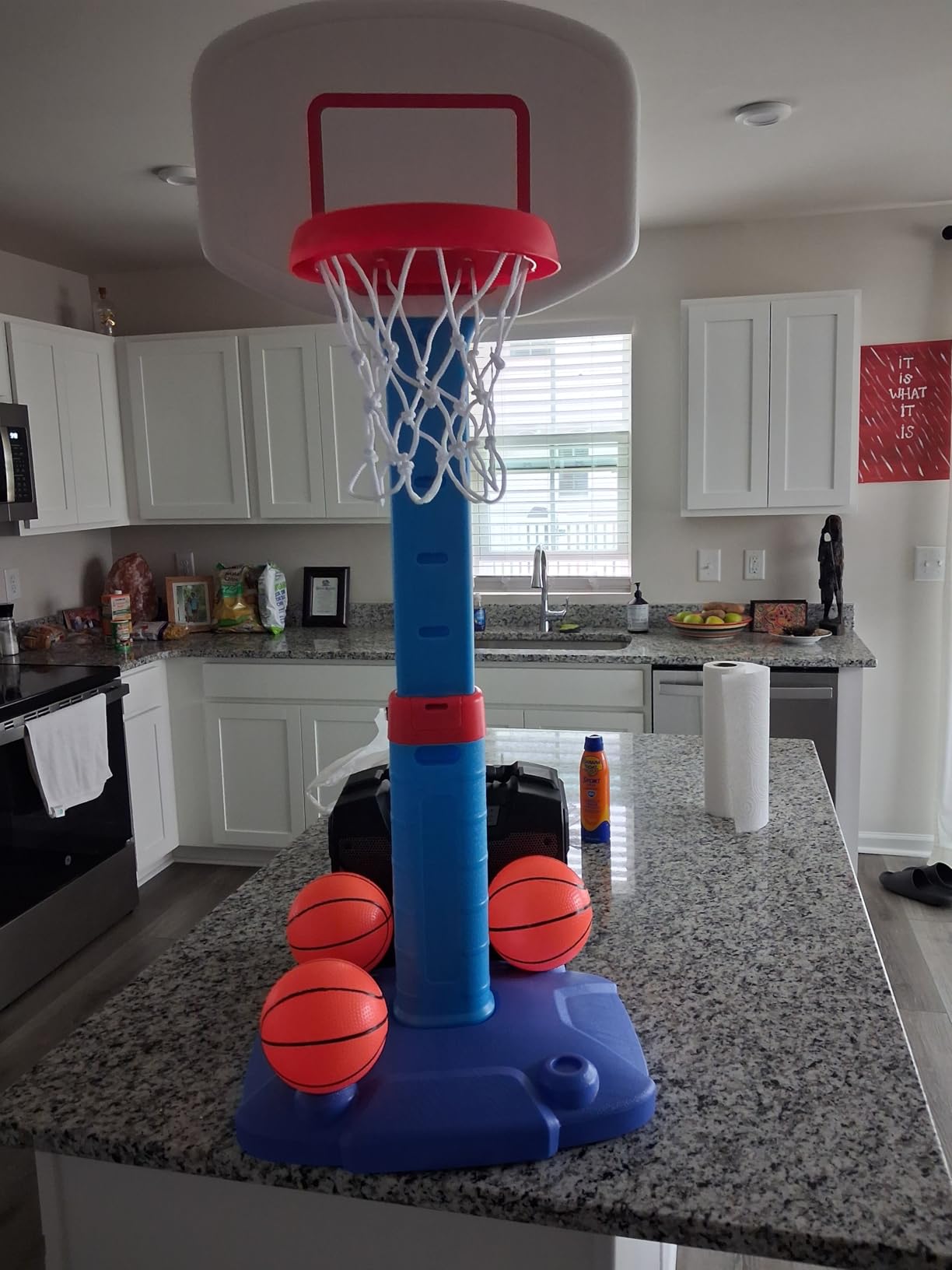 Toddler Basketball Hoop, Kids Toys Basketball Hoops for Indoor Outdoor Play | Adjustable Mini Basketball Hoop with 3 Balls for Outside, Pool, Christmas Birthday Sport Gift for Baby Boy Girl Ages 2 3 4 customer photo 1