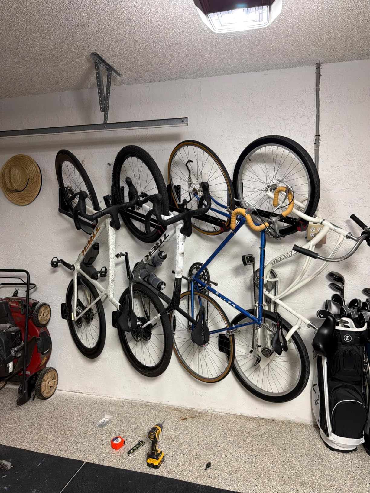 monTEK Swivel Bike Wall Mount, No Heavy Lifting Required Bike Wall Mount, Bike Hangers for Garage, Space-Saving Bike Rack Garage, Easy to Load and Unload, Bike Hanger Can Hold Up to 77 lbs, 4 Pack customer photo 2