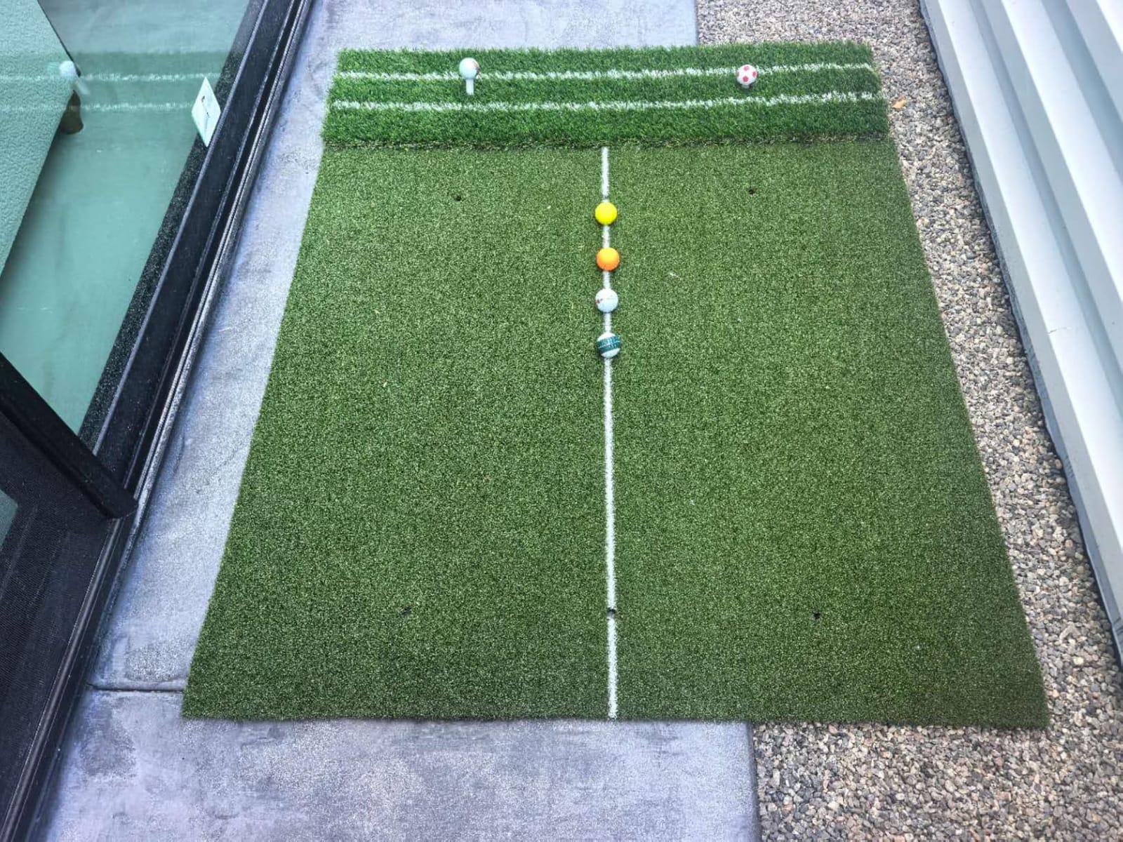 Premium Dual-Turf 5x4ft Golf Mat: 21MM to 50MM High-Elasticity Base Upgraded Golf Hitting Mat, Alignment & Angle of Approach Aid, Indoor/Outdoor Practice, Green,Ideal Gifts for Men Him Dad Husband customer photo 2
