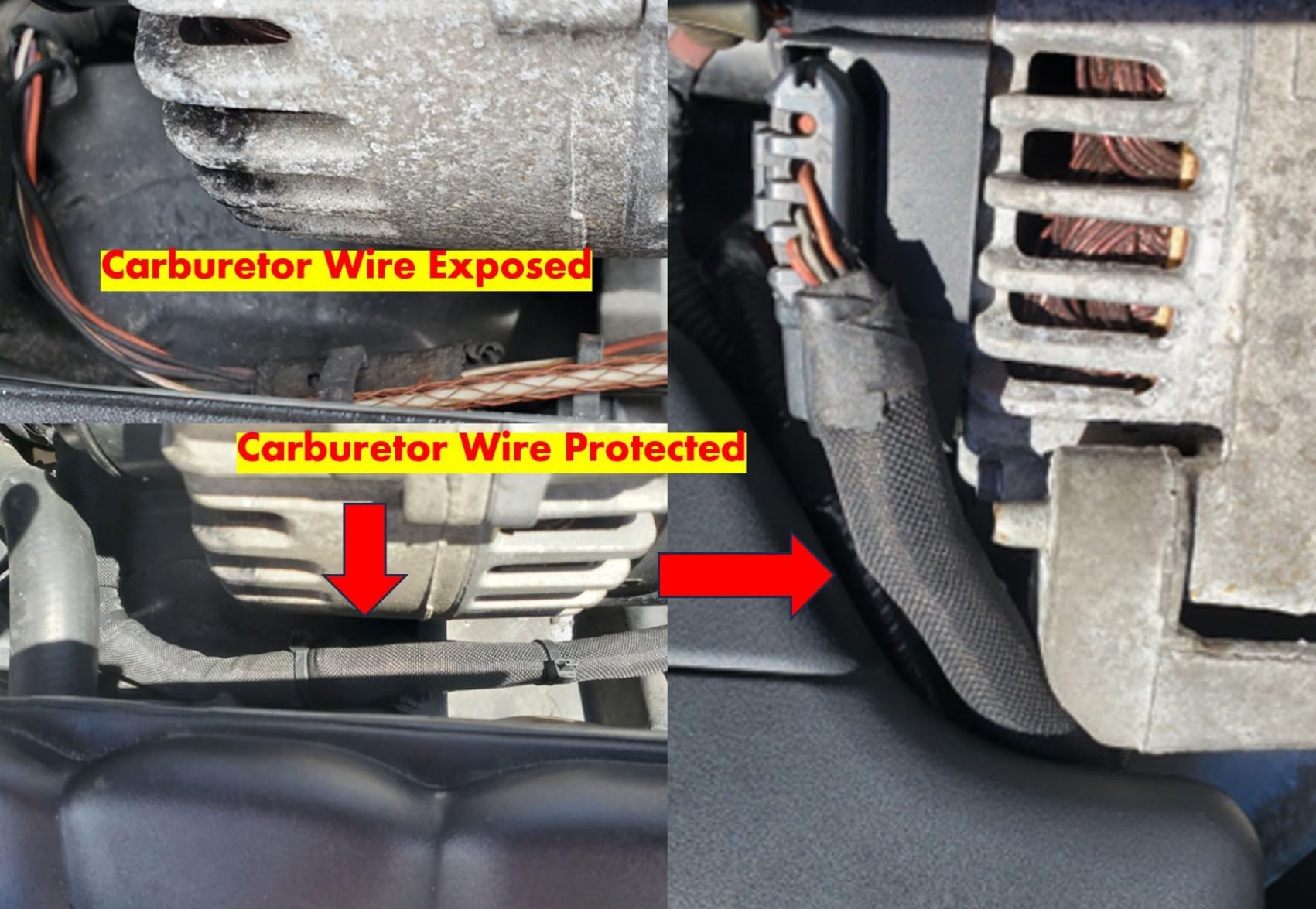 Automotive Wire Loom High Temperature Braided Wire Loom, Split-Sleeve Heat Resistant Wiring Loom Cord Cover for Harness Wires, Self-Wrapping Heavy Duty Sheathing Cable Management Black (20ft-1/4inch) customer photo 2