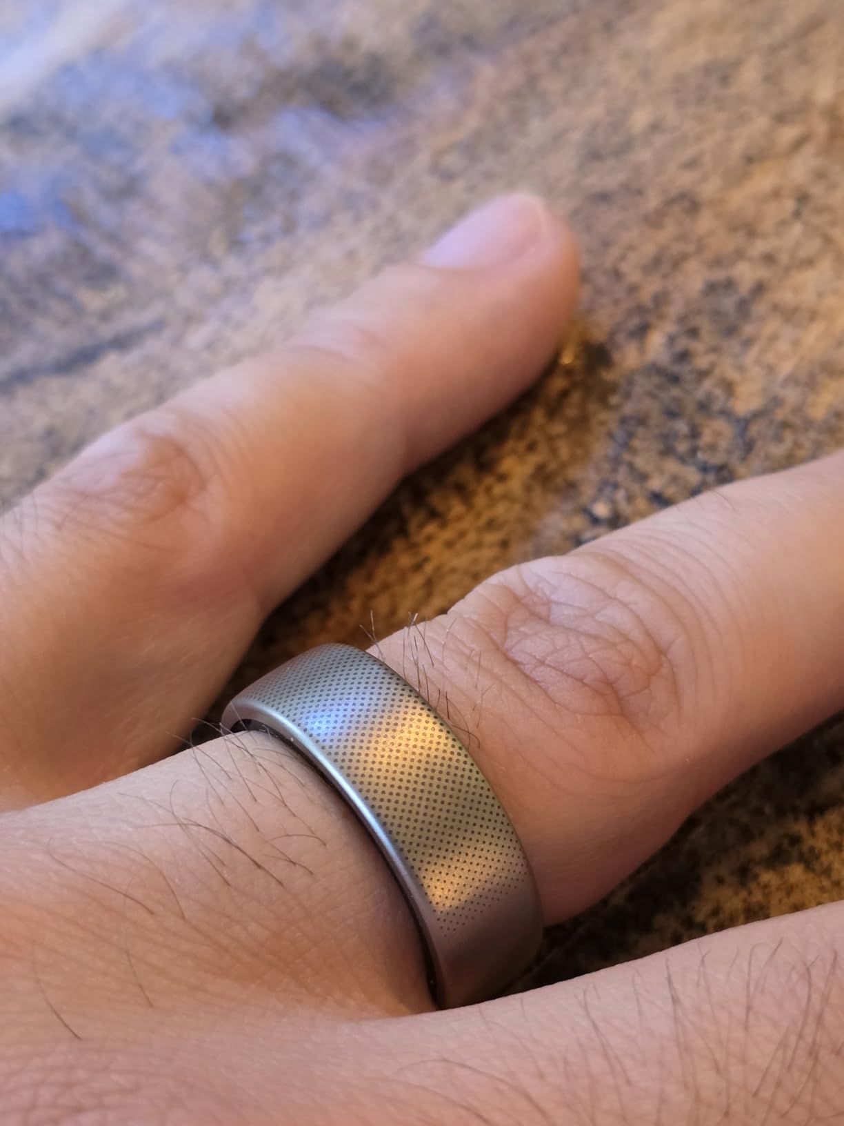 Helio Smart Ring, Monitor Sleep/Heart, Water-Resistant, iOS/Android | Subscription Free, Titanium Alloy, Fast 1.4-Hr Charging, Monitor Sleep, Heart Rate & Stress, Size Before You Buy (Size 12) customer photo 1