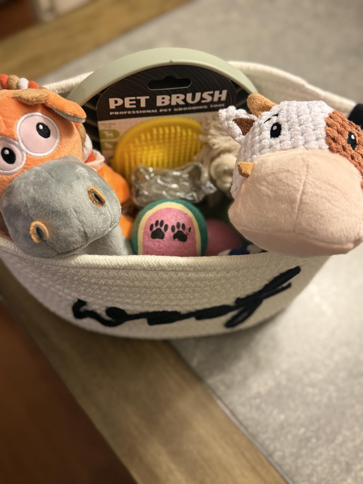 New Puppy Gift Basket - Premium Puppy Starter Kit and Dog Gift Basket | Includes Dog Toys - Perfect Doggie Birthday Gifts - Puppy Necessities with Pet Toy Basket customer photo 1
